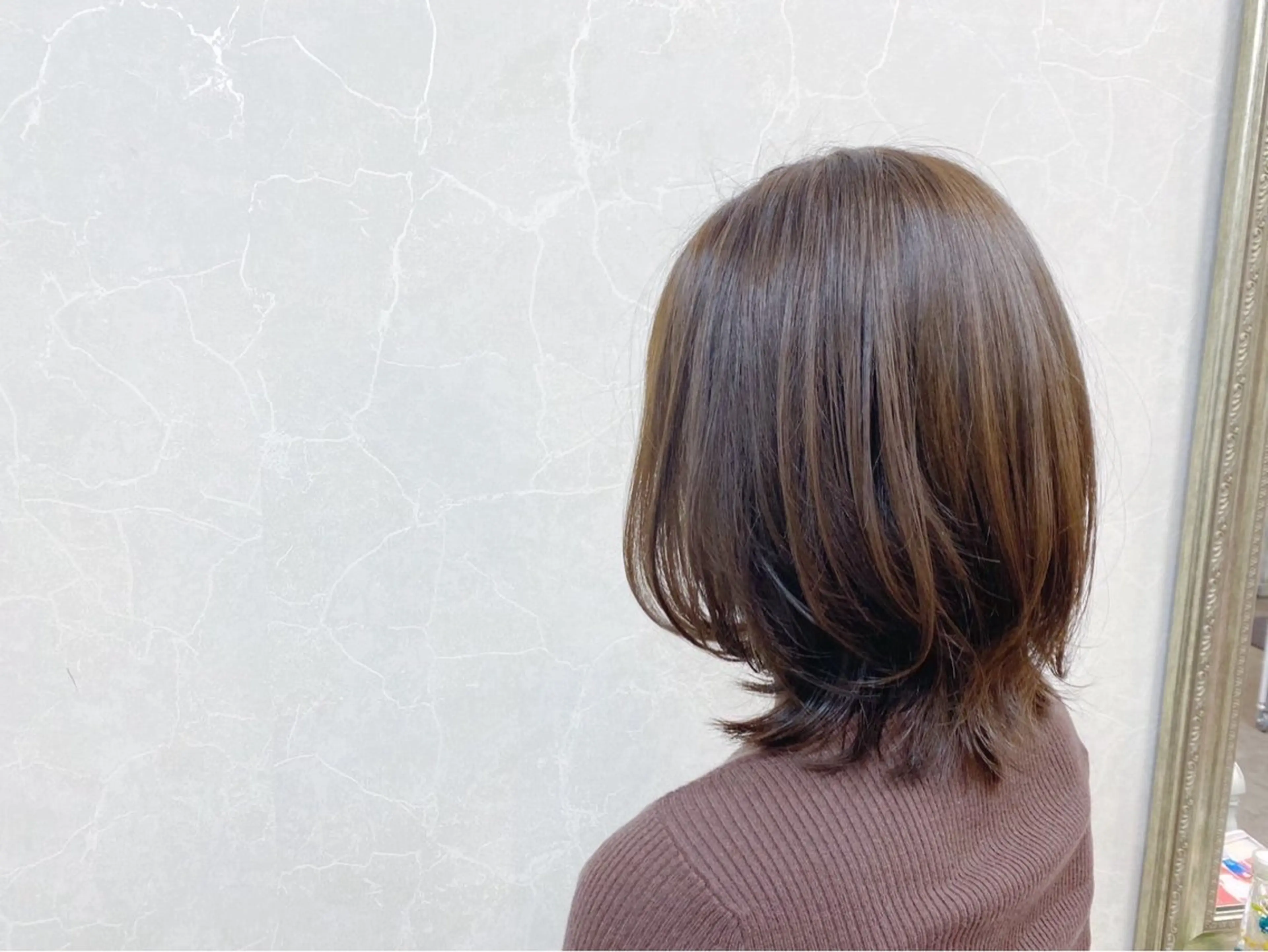 ミディアム カラー 梶  睦🌟 似合わせカットのヘアスタイル