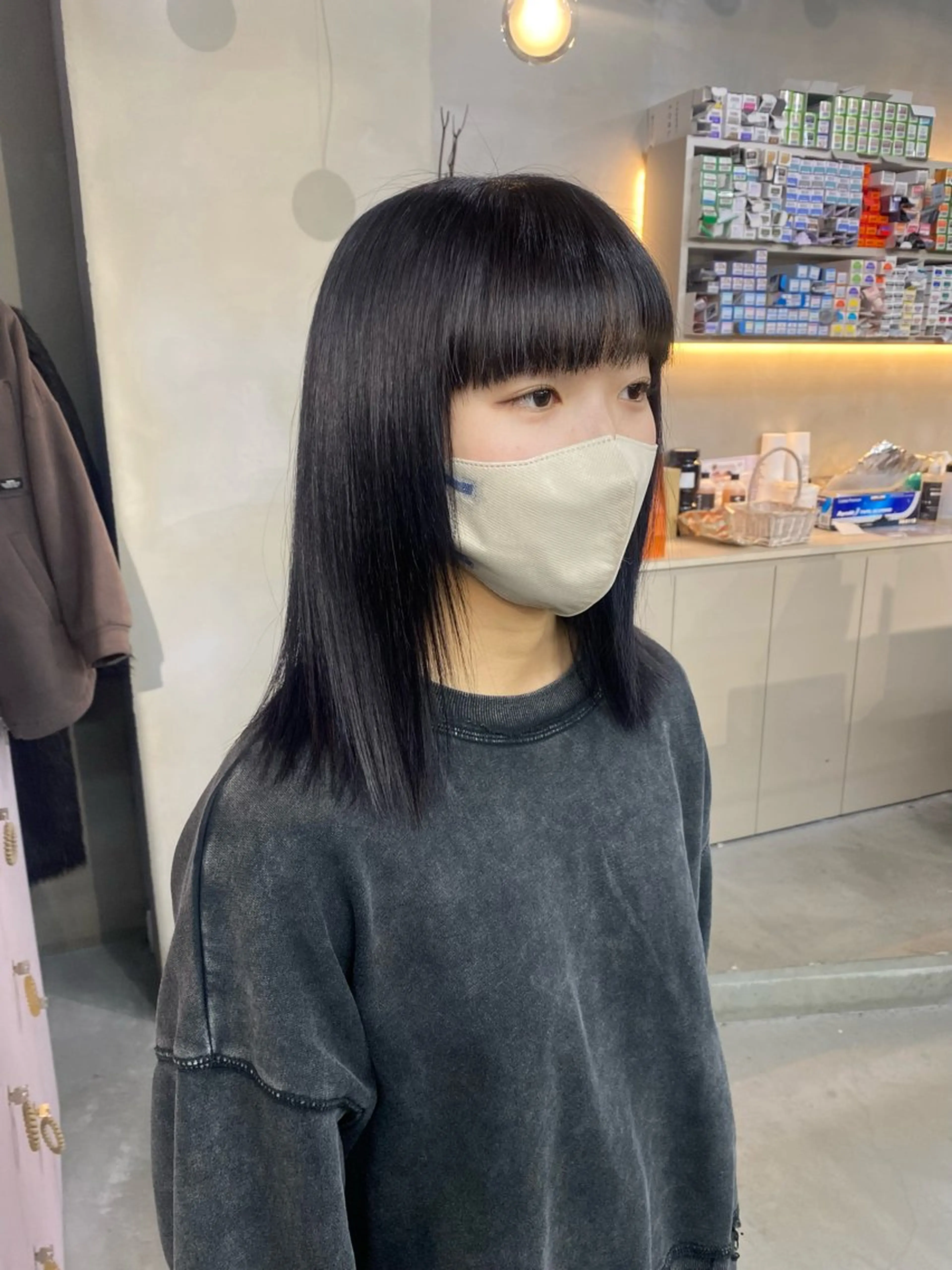 ミディアム カラー ヘアカラー トリートメント 前橋 姫奈のヘアスタイル