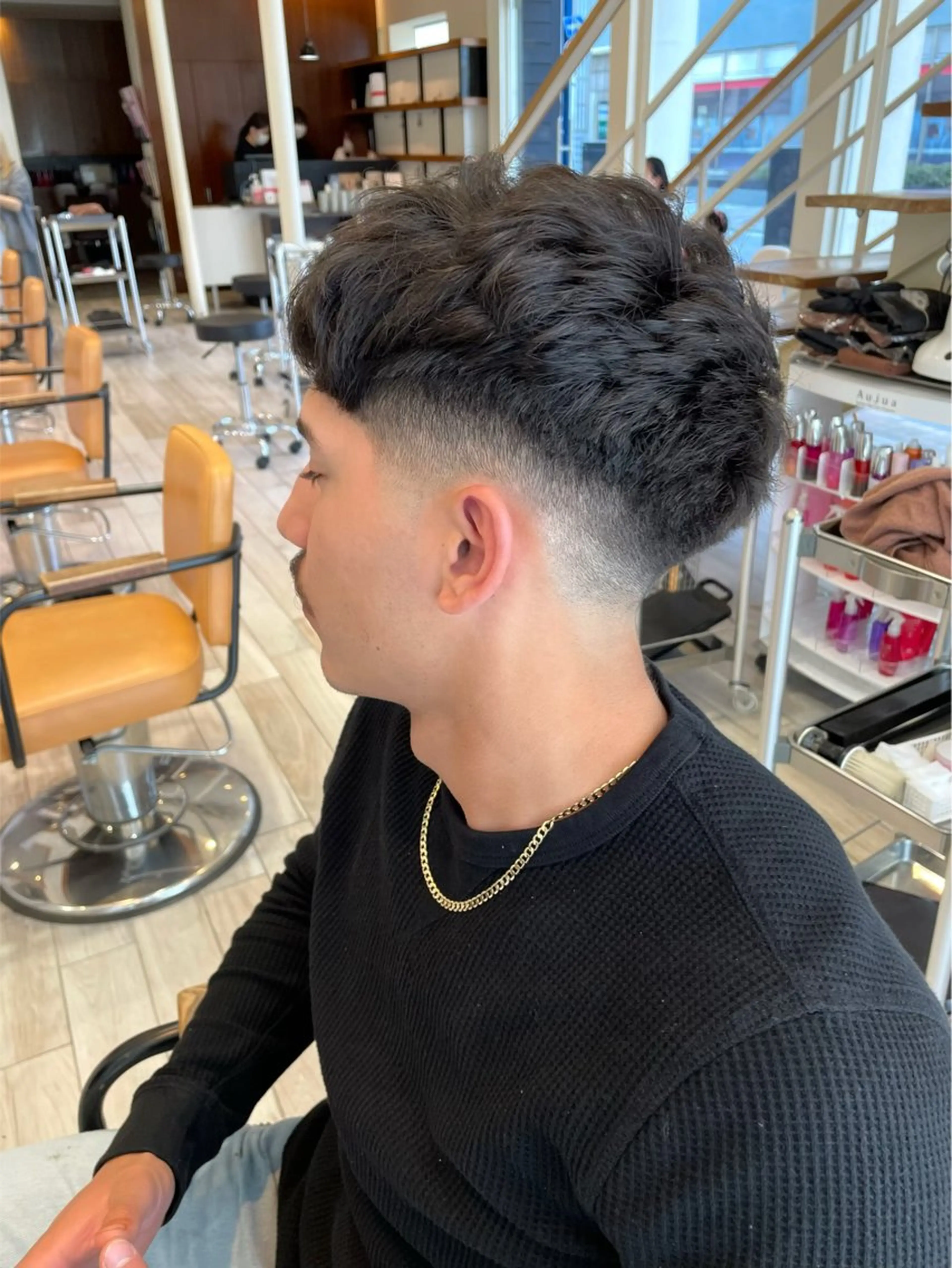 ショート メンズ フェードカット スキンフェード カット パーマ/フェード🔥 佐々木波人のヘアスタイル