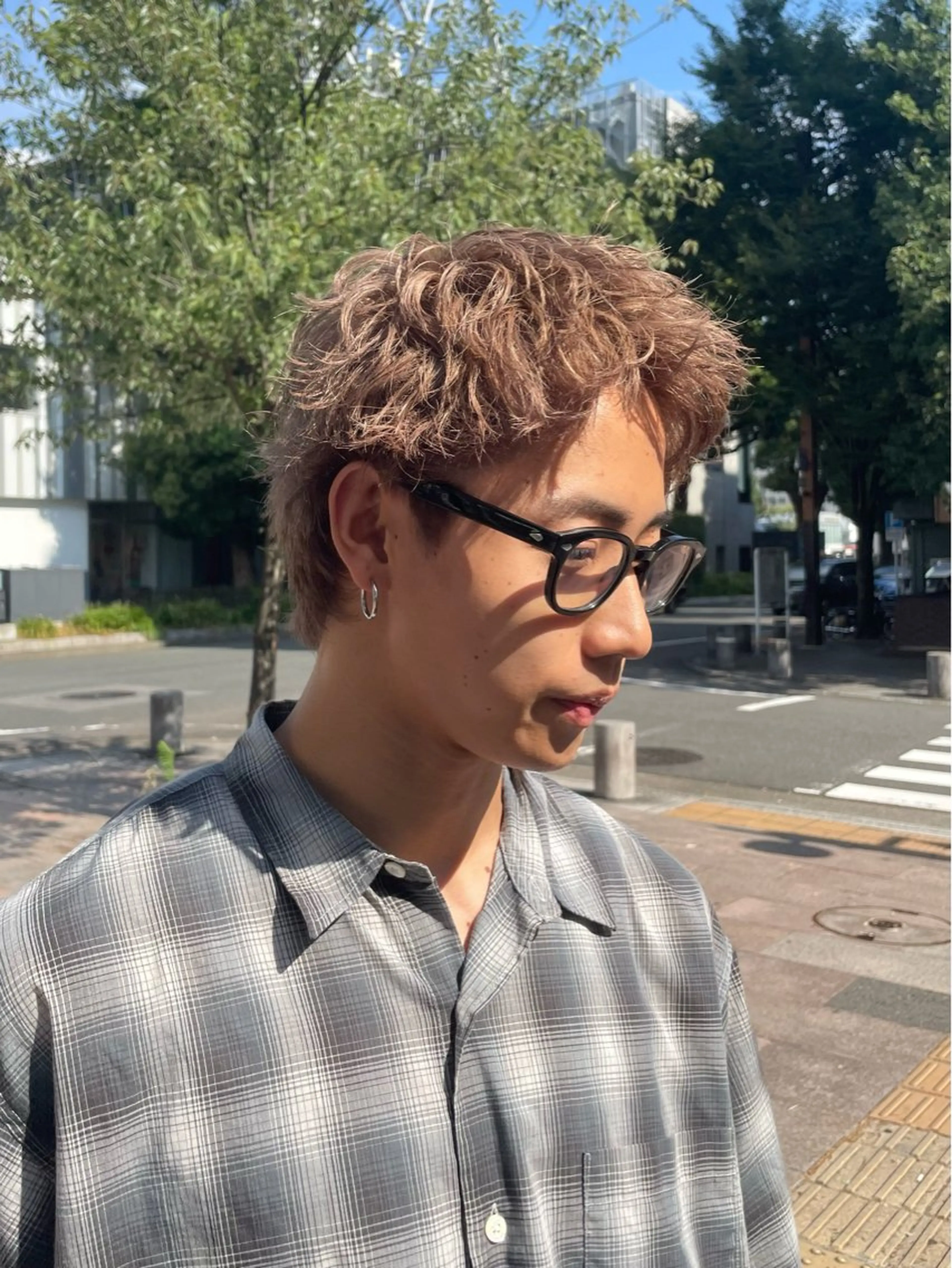 ショート カラー パーマ メンズ カット ヘアカラー 🔱メンズパーマ特化 🔱山下和輝のヘアスタイル