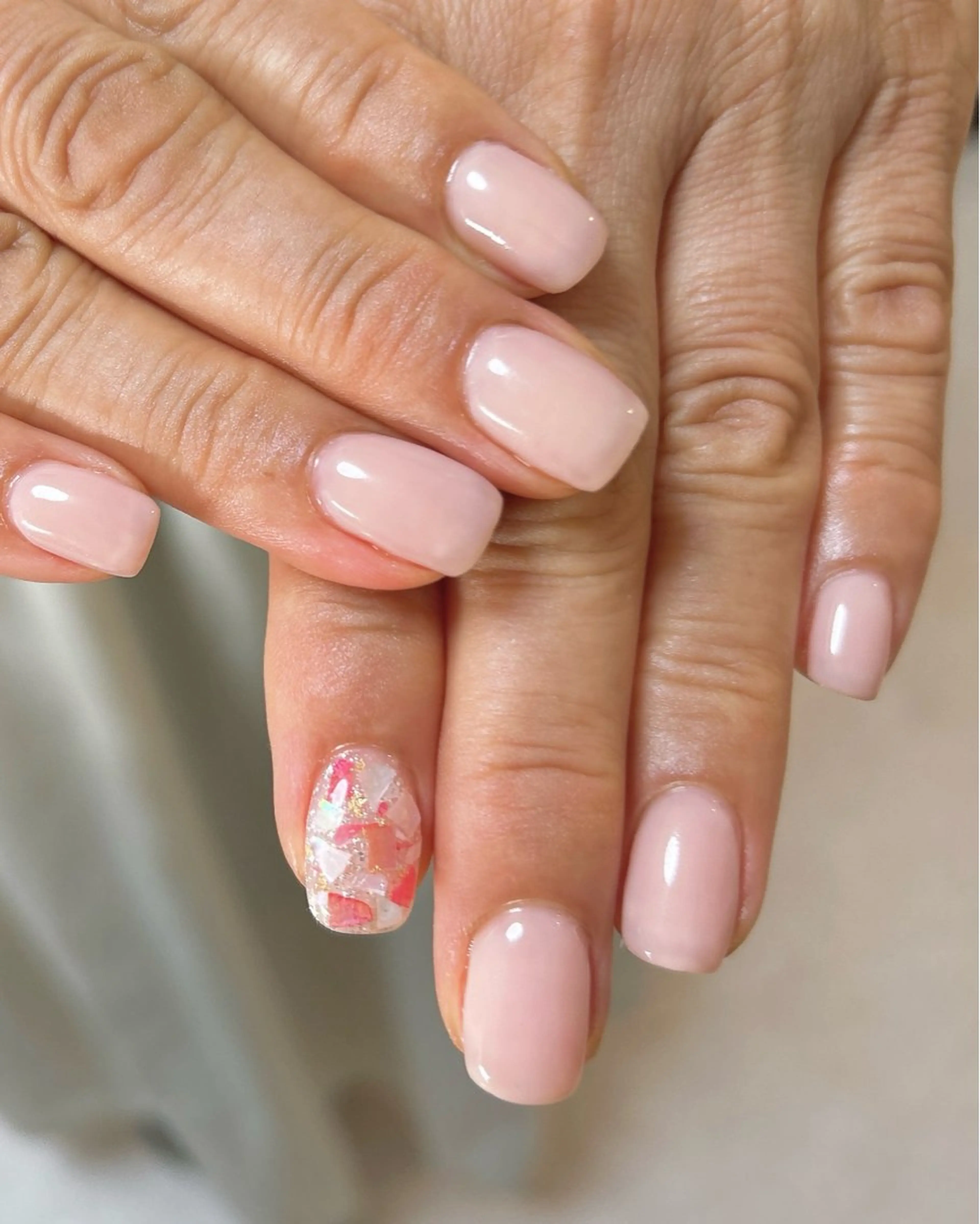 ネイル ピンク 夏ネイル ハンドネイル ten nail salon　かえでのネイルデザイン