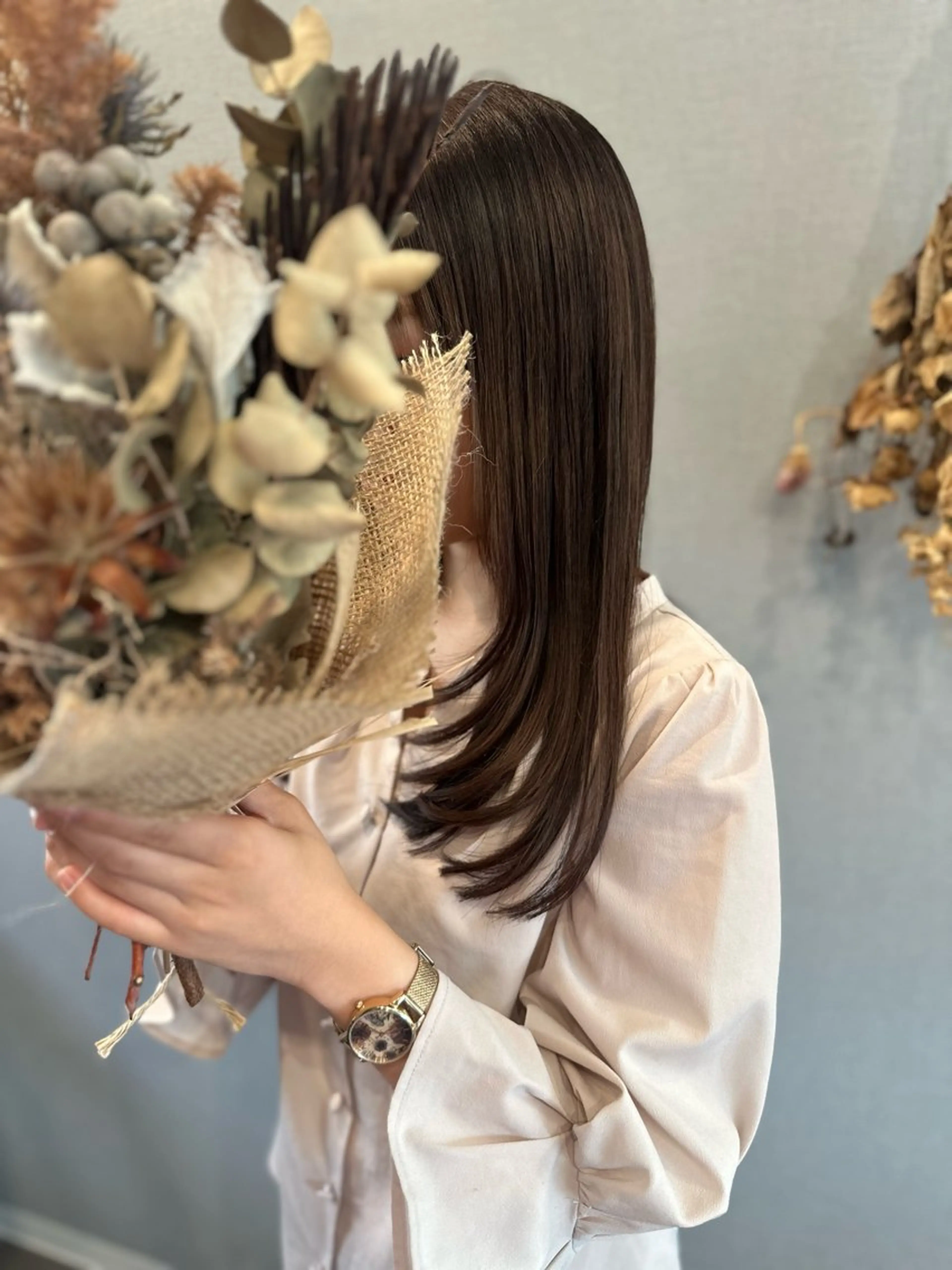 ロング カット 縮毛矯正 K Harukaのヘアスタイル