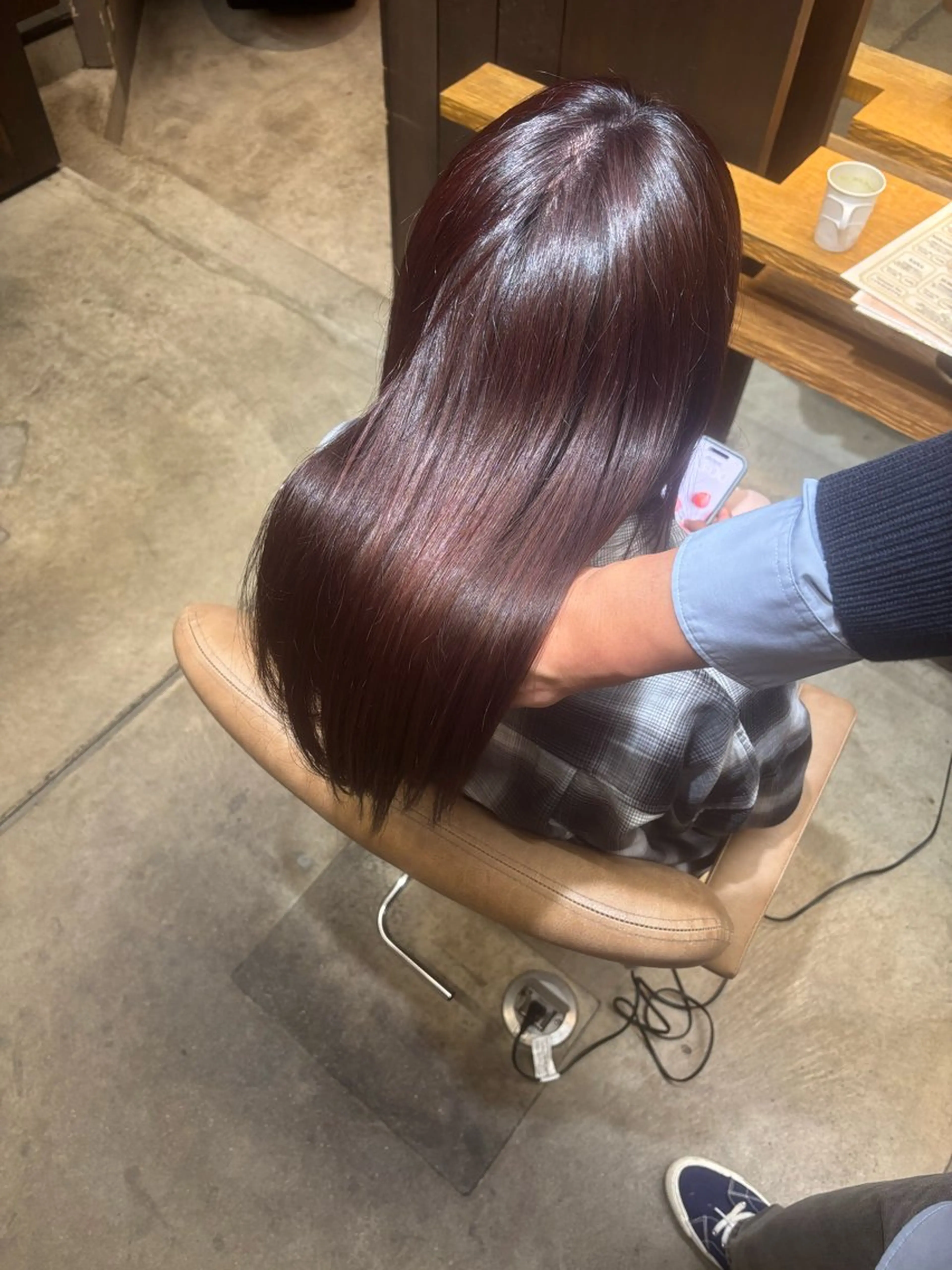 ロング カラー ブラウンカラー ピンクカラー ピンクブラウン とがみ ともきのヘアスタイル