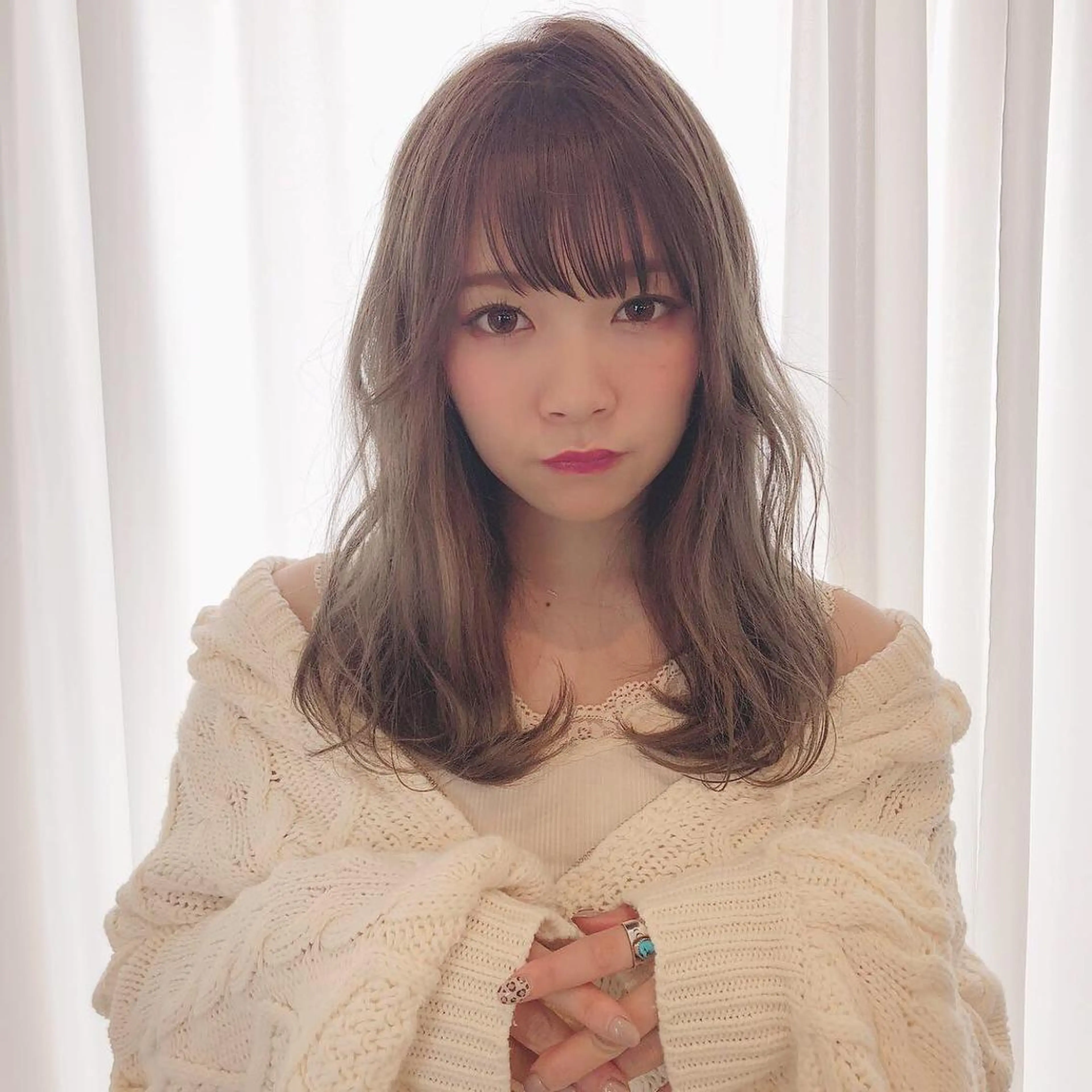 セミロング カラー 店長/mao/ 前髪/顔周りカットのヘアスタイル