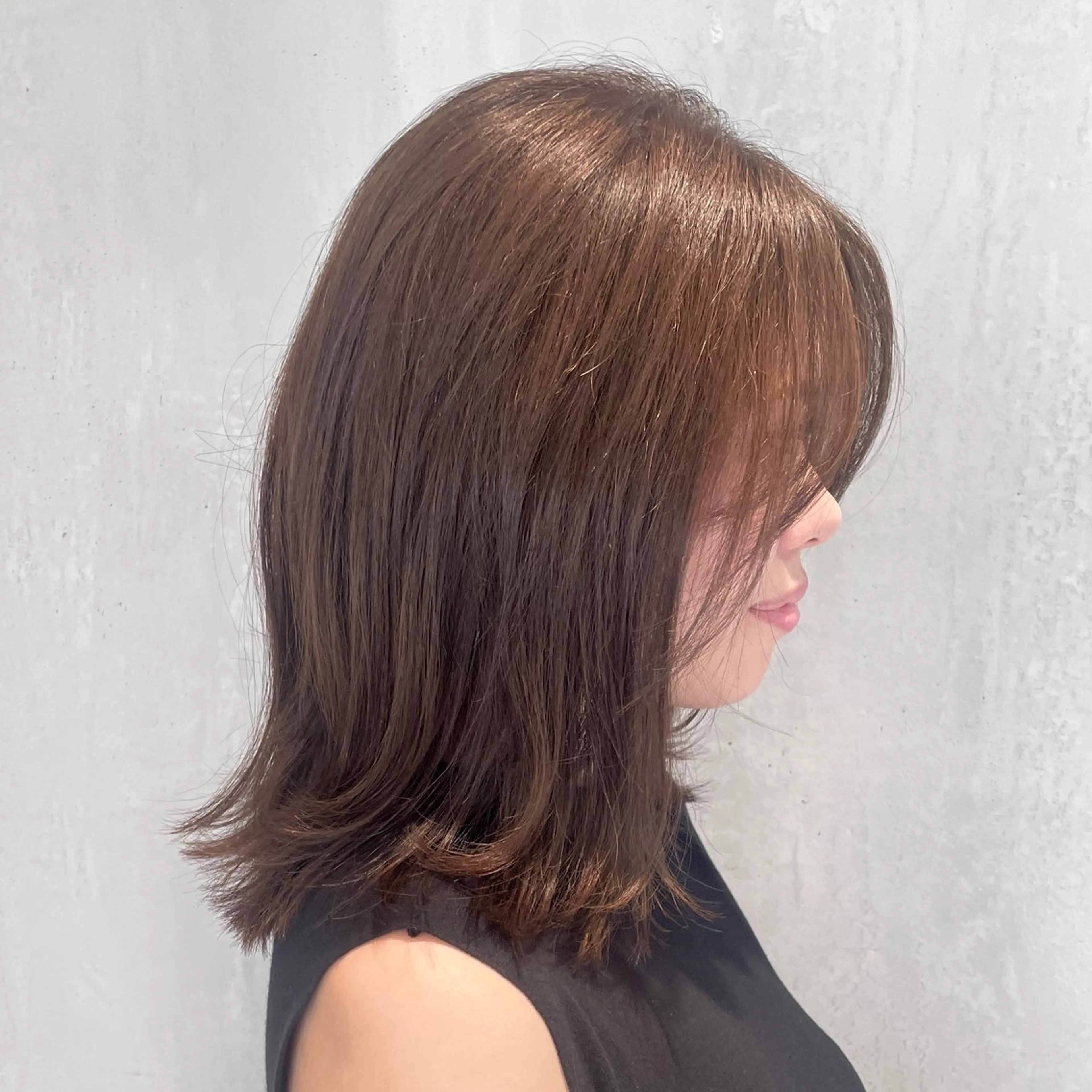 セミロング カラー くびれヘア レイヤーカット 外ハネヘア ヘアカラー ヘッドスパ DX SHARE SALON所属・matka白髪ぼかし 大人ヘア/KEIKOのヘアスタイル