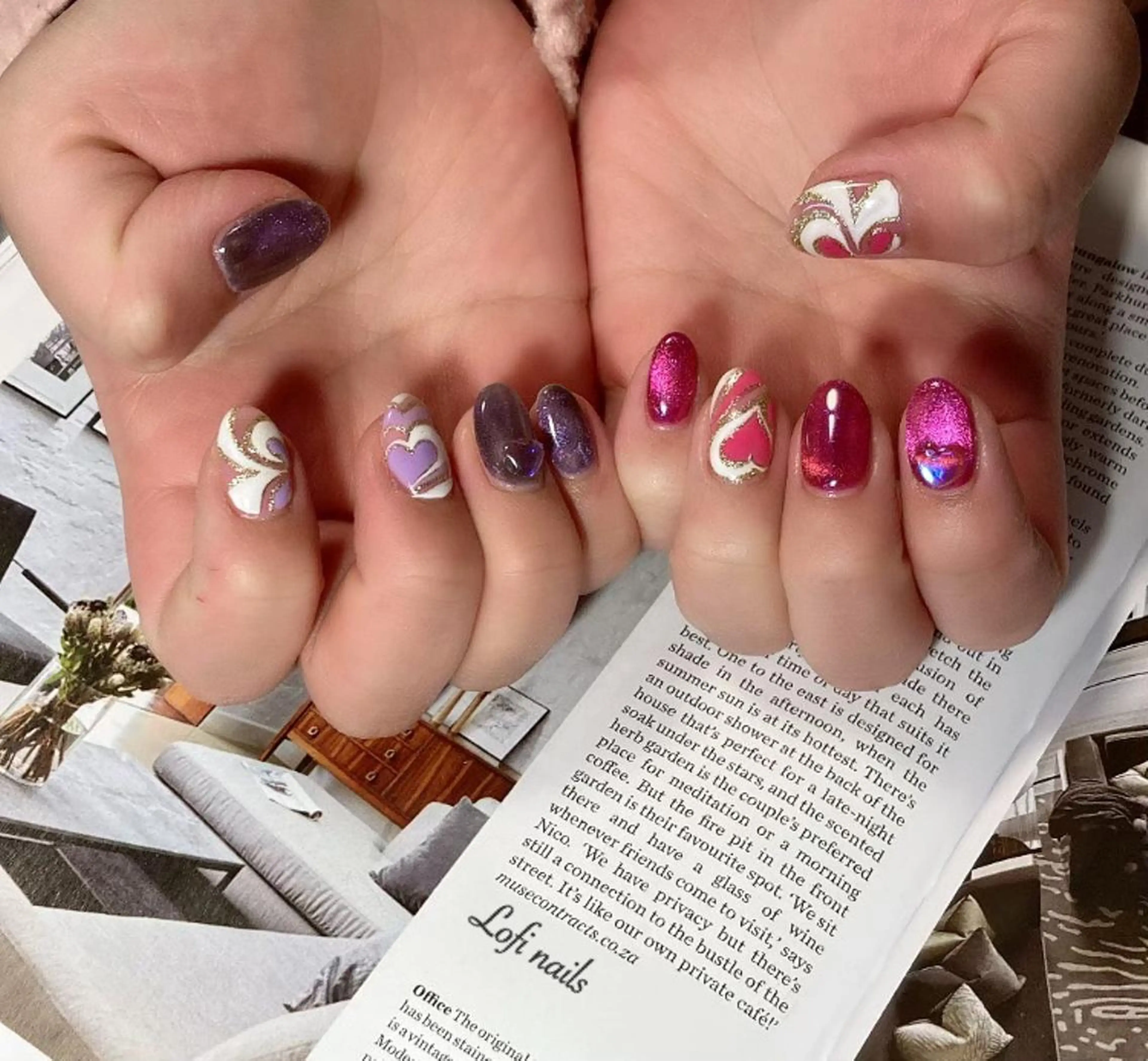 ミディアム ネイル Lofi nails ゆきこのネイルデザイン