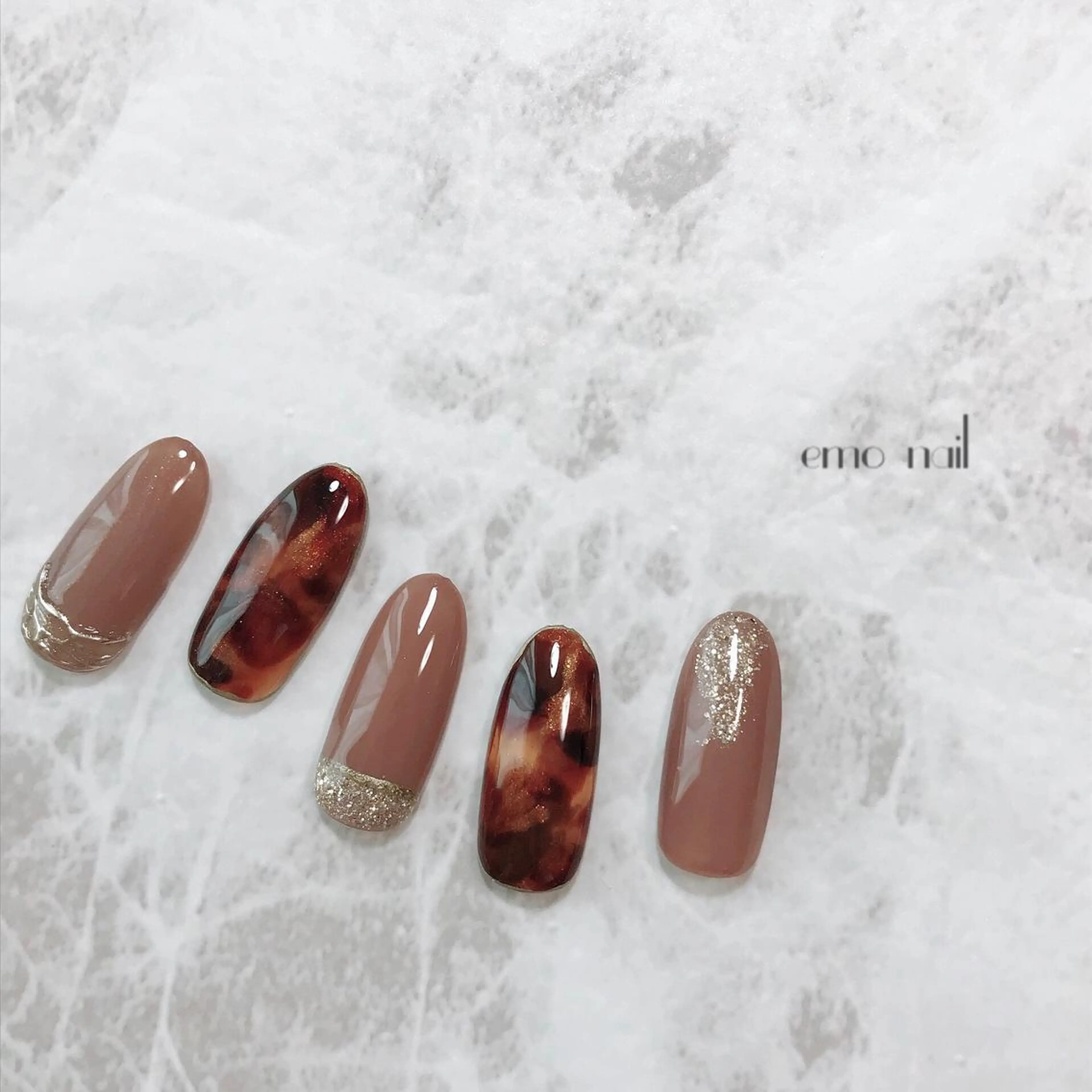 ネイル べっ甲ネイル sereha nailのネイルデザイン