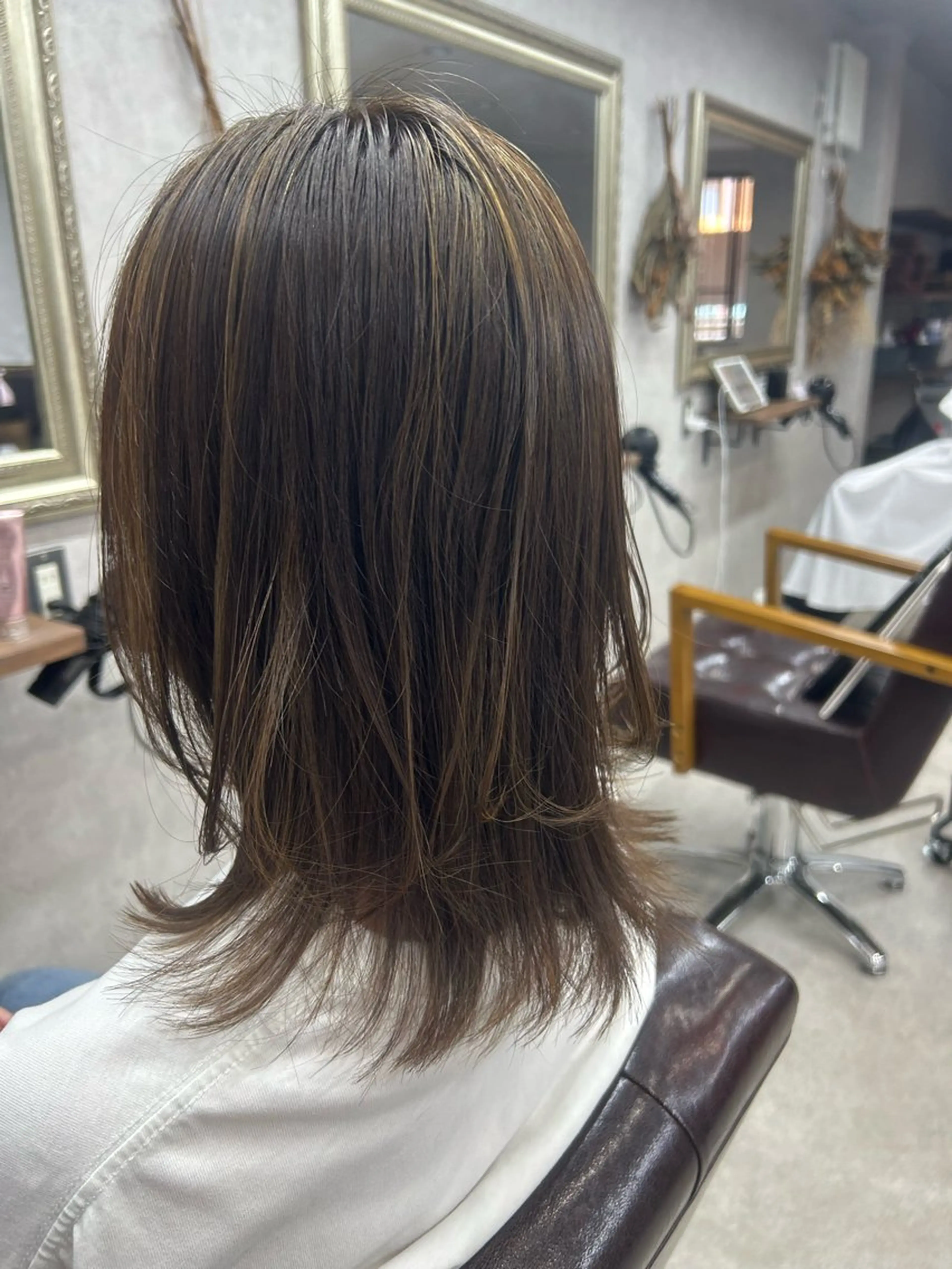 ミディアム カラー カット ヘアカラー Lien 深井店のヘアスタイル