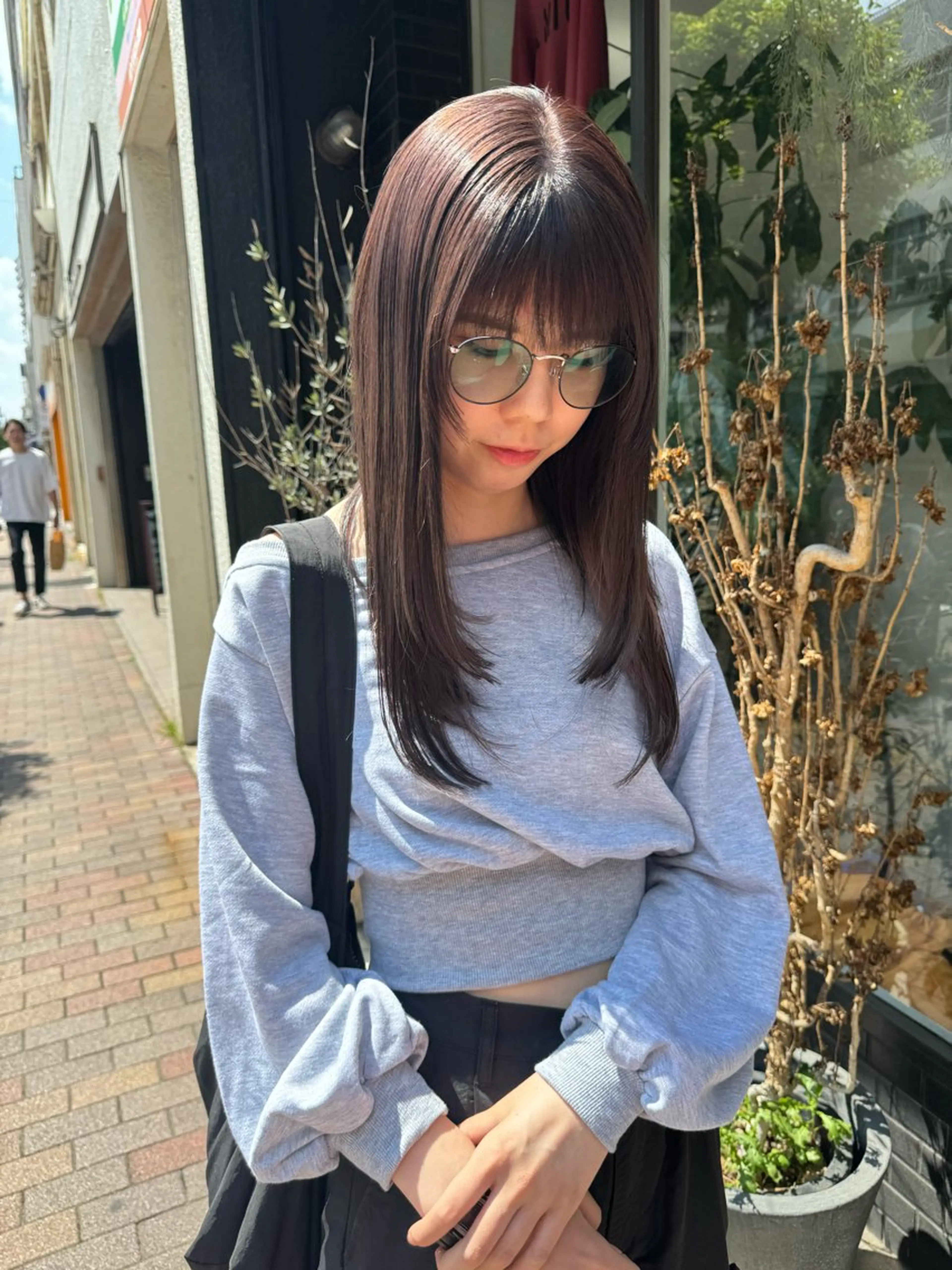 ロング 顔周りカット レイヤーカット じゅんな VENICE/船橋駅のヘアスタイル