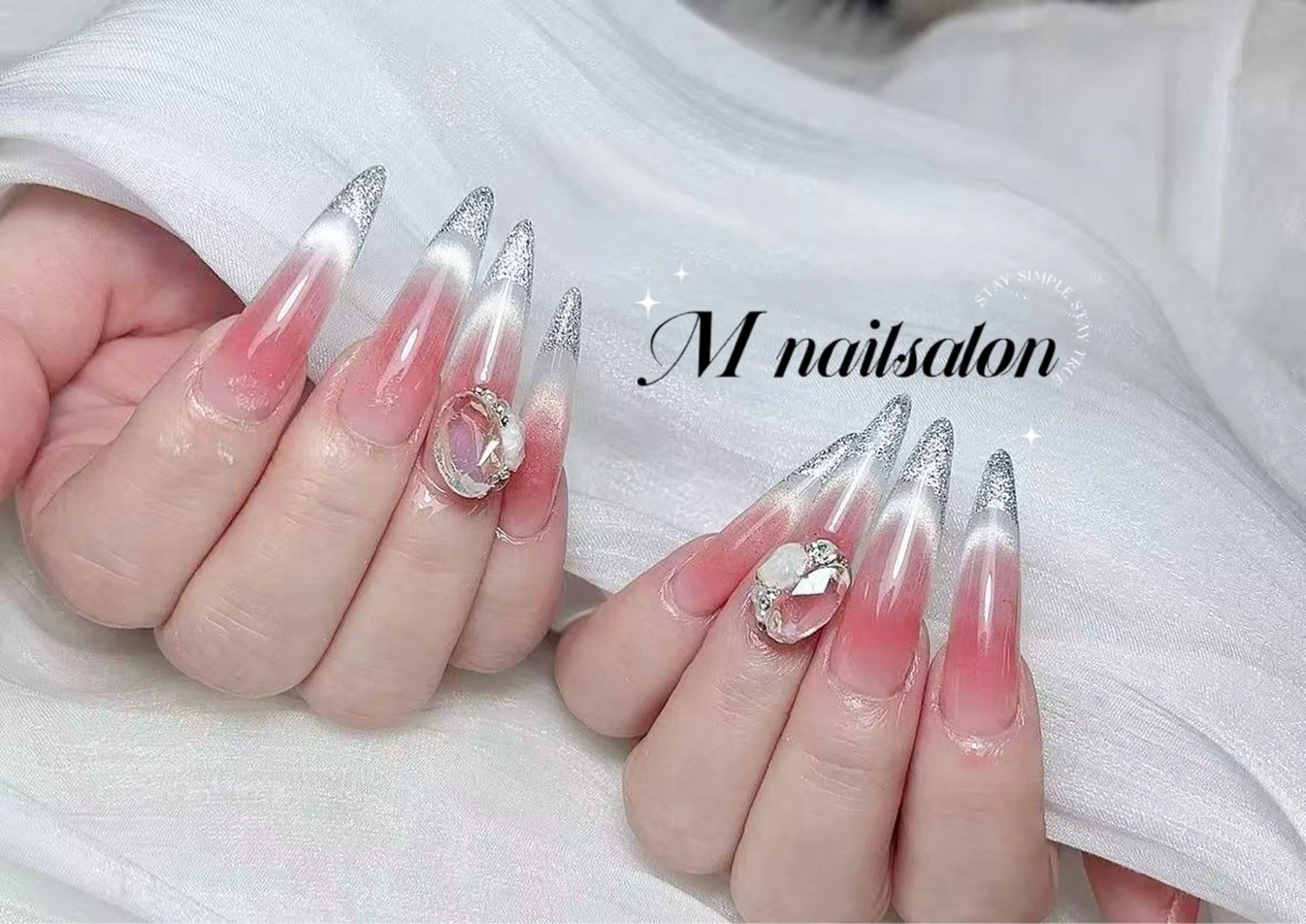 ネイル ハンドネイル M🌷nail 長さだし専門店のネイルデザイン