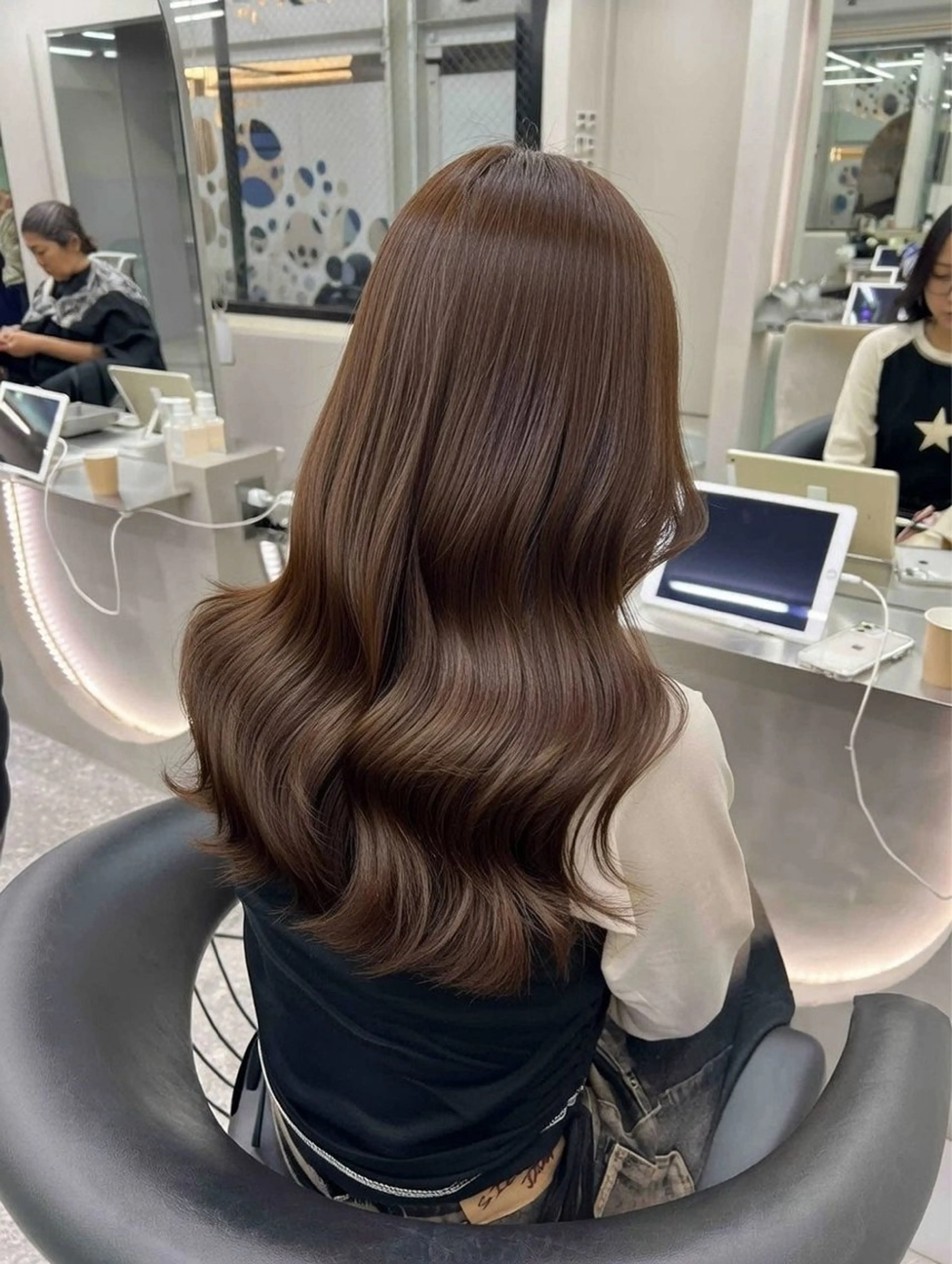 ロング カット ヘアカラー トリートメント 博多ベージュ 🐻松井傑のヘアスタイル