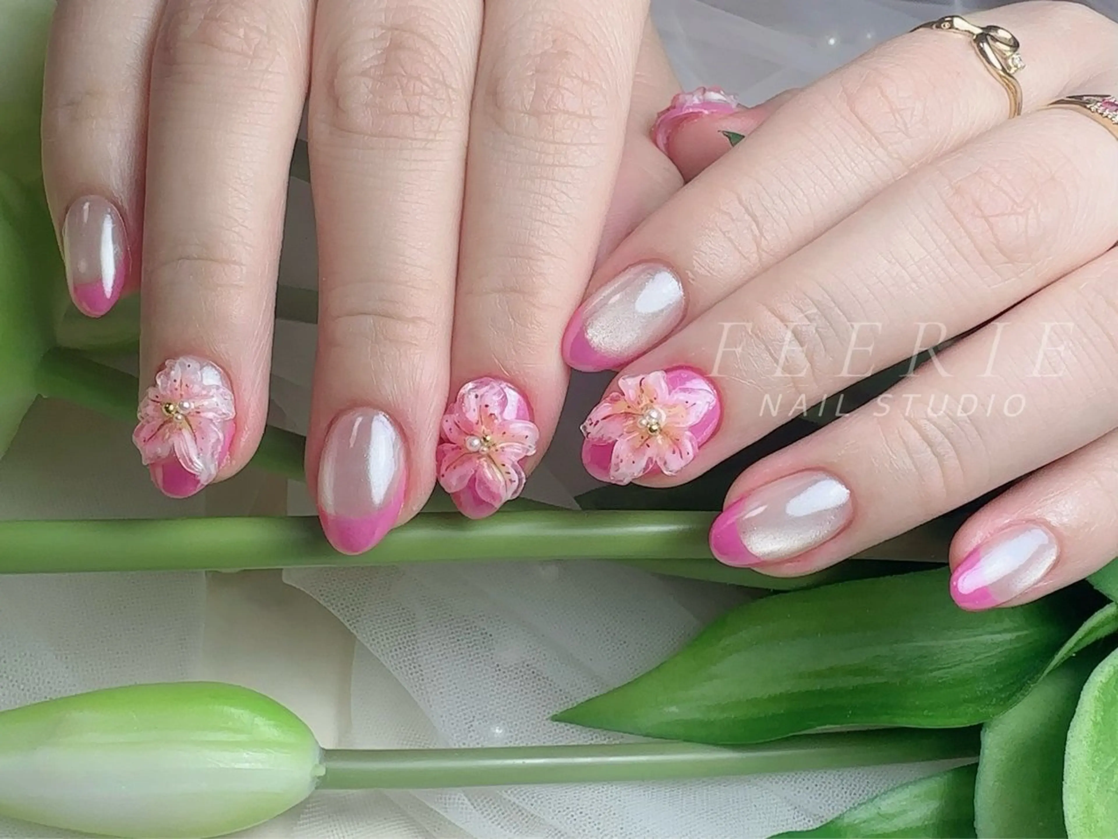 ネイル 成人式 長さ出し フットネイル フレンチネイル ジェルネイル ハンドネイル ハンドケア nail salon Feerieのネイルデザイン