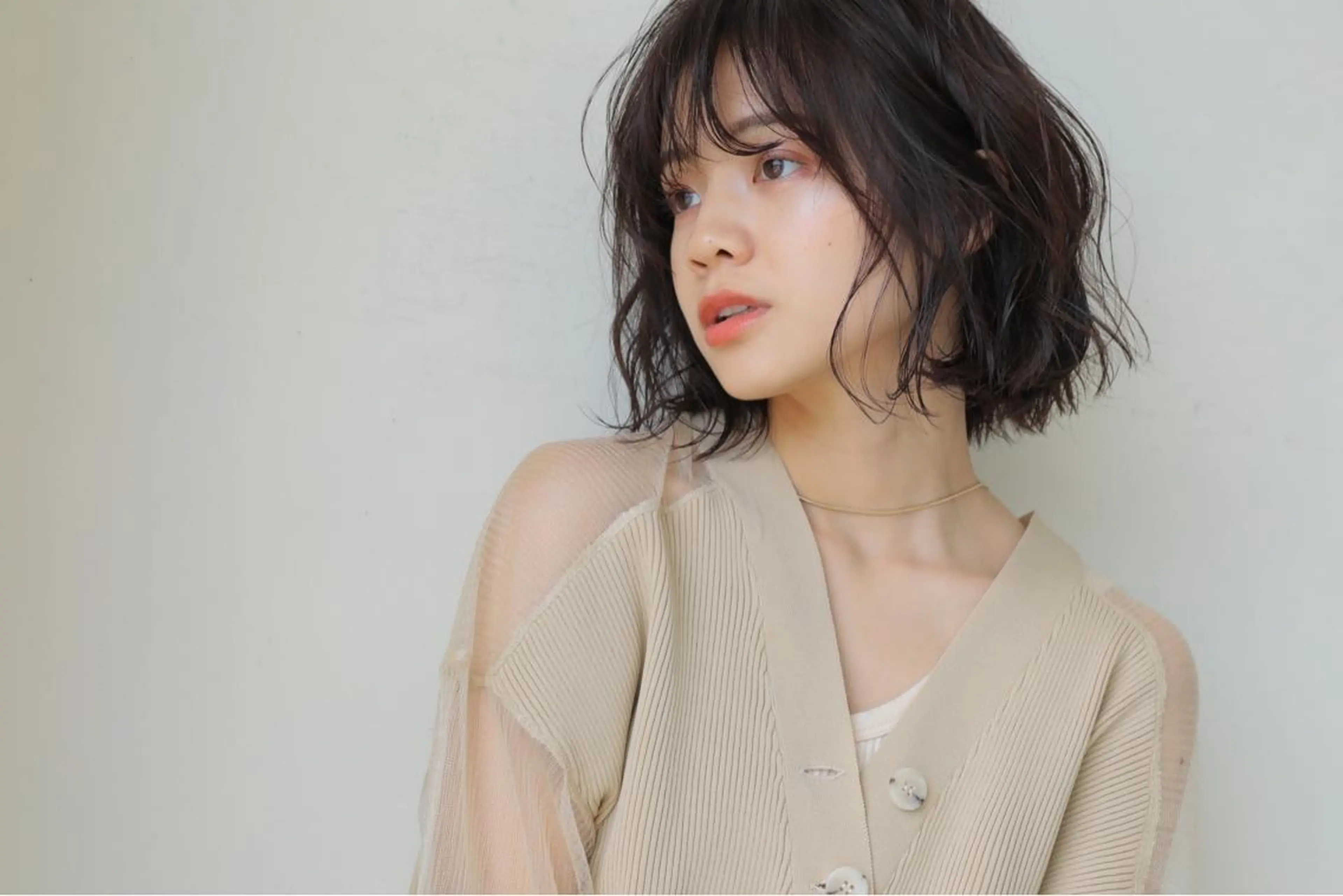 ミディアム カラー パーマ ミディアムパーマ 鳥羽 正治のヘアスタイル