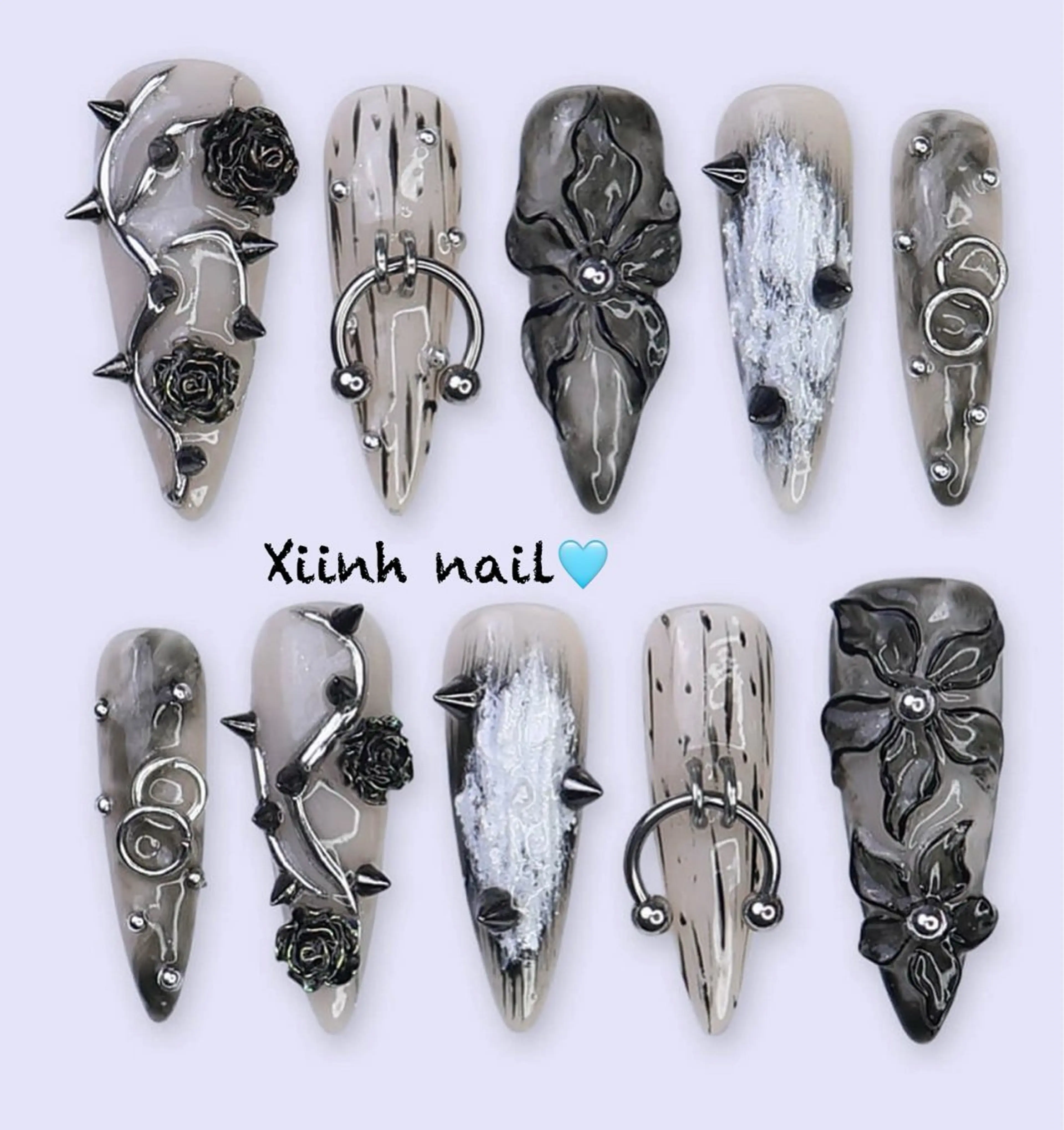 ネイル チークネイル 桜ネイル フットネイル ジェルネイル ハロウィン XIINH NAIL SALONのネイルデザイン