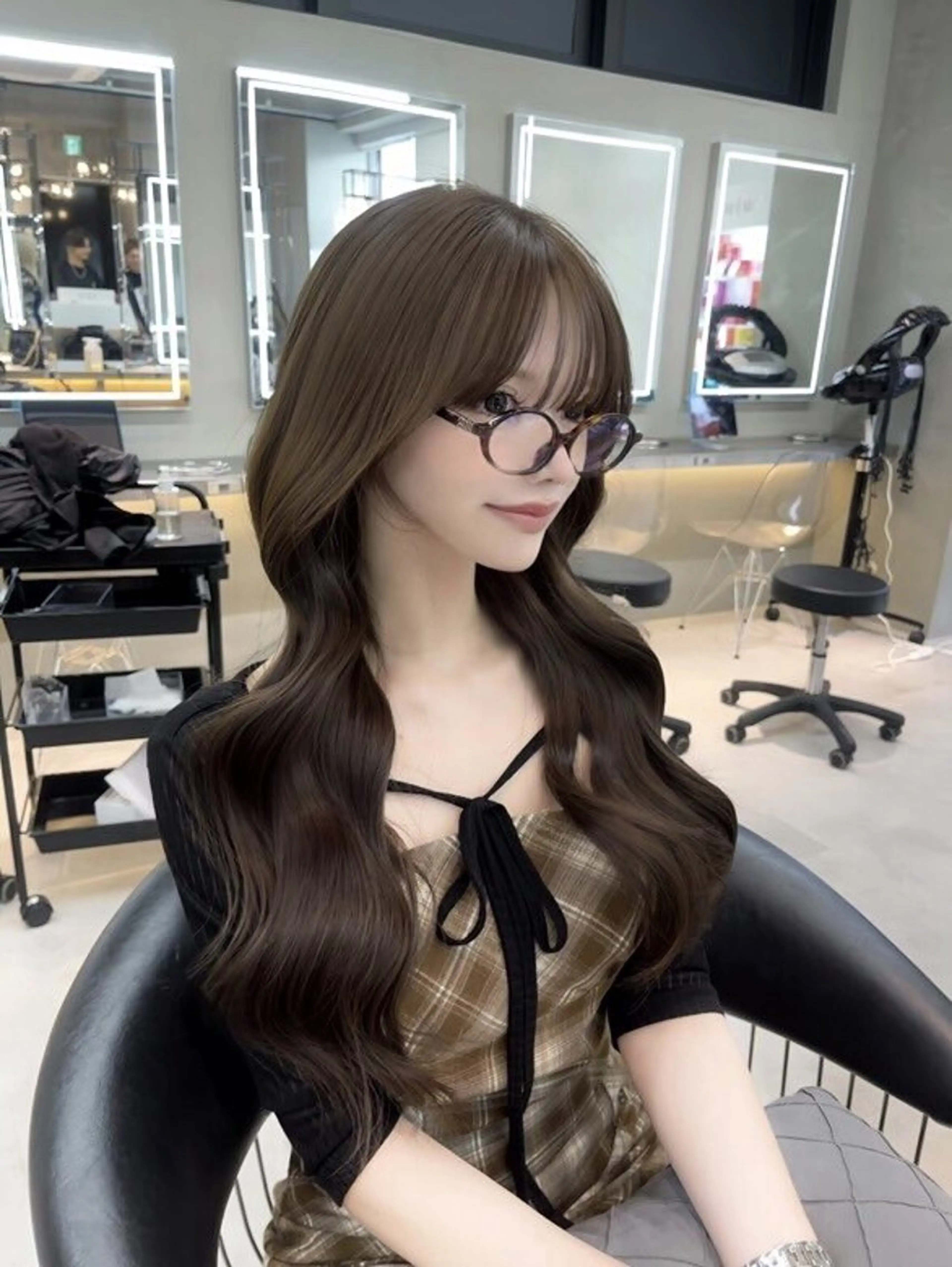 カラー ロング カット ヘアカラー トリートメント 髪質改善/韓国ヘア /透明感カラー🧸のヘアスタイル