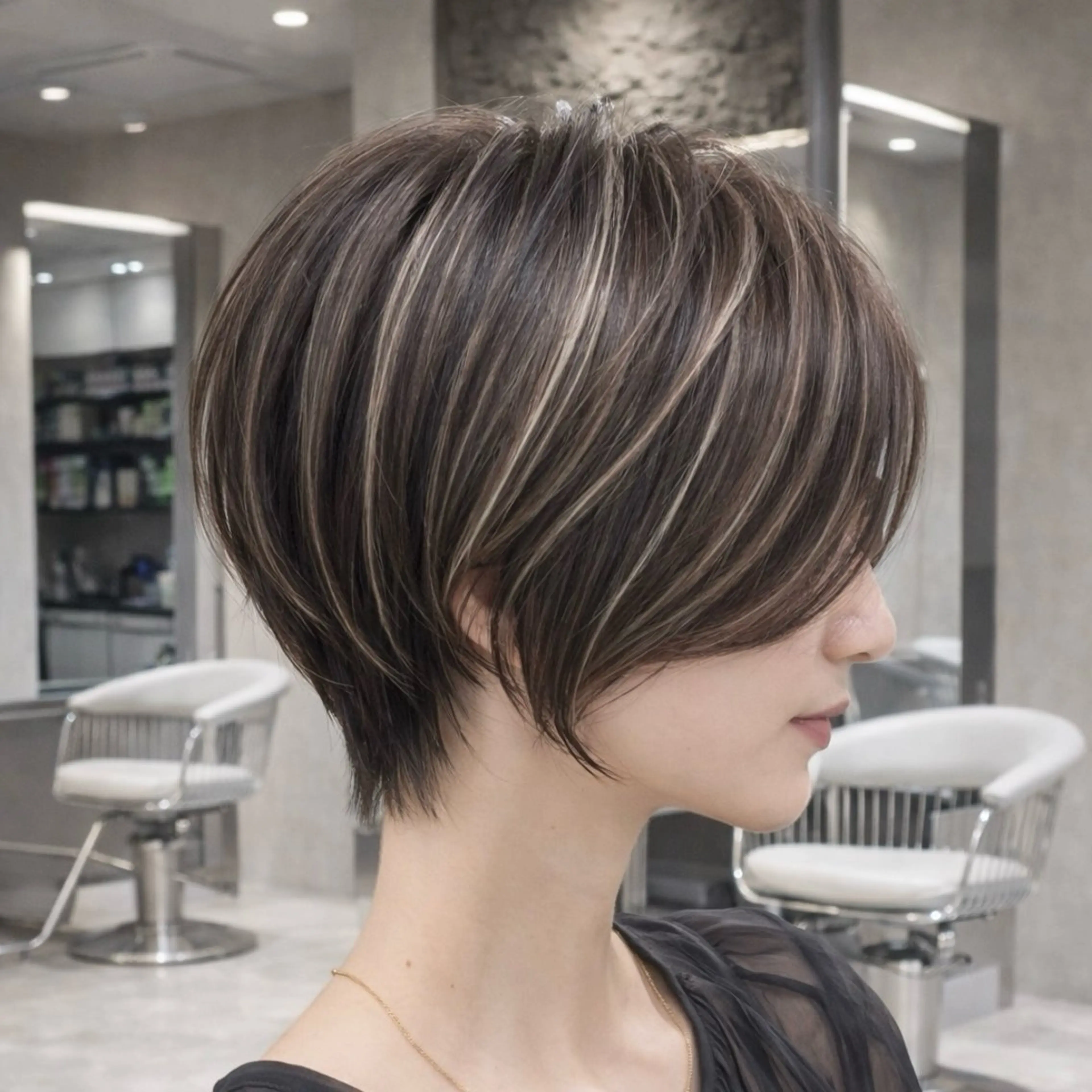 ショート カラー カット ヘアカラー トリートメント 《髪質改善✖️レイヤ ー🩶》ナオヤのヘアスタイル
