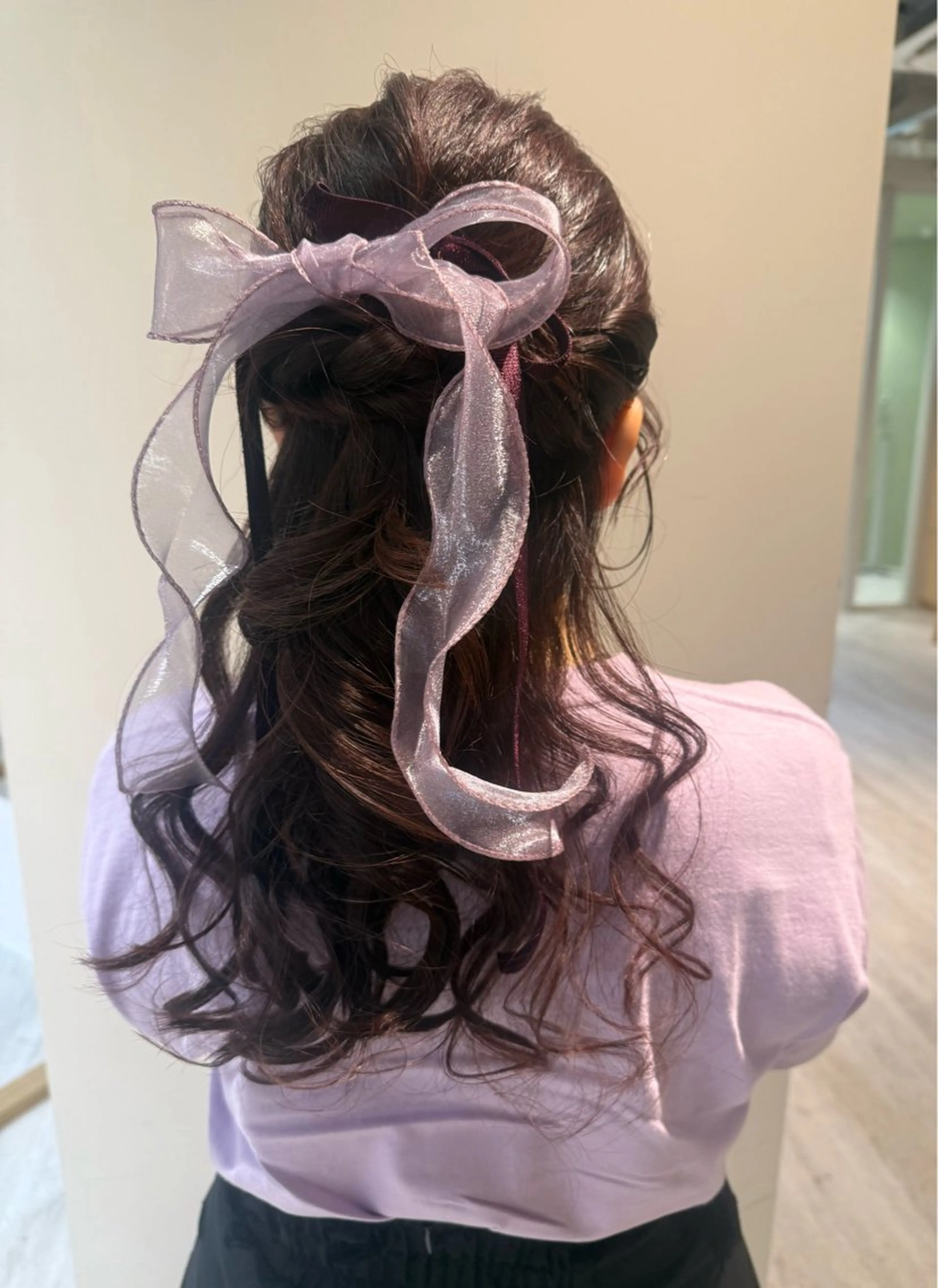 ロング ヘアアレンジ ハーフアップ ヘアセット Connect Rumiのヘアスタイル