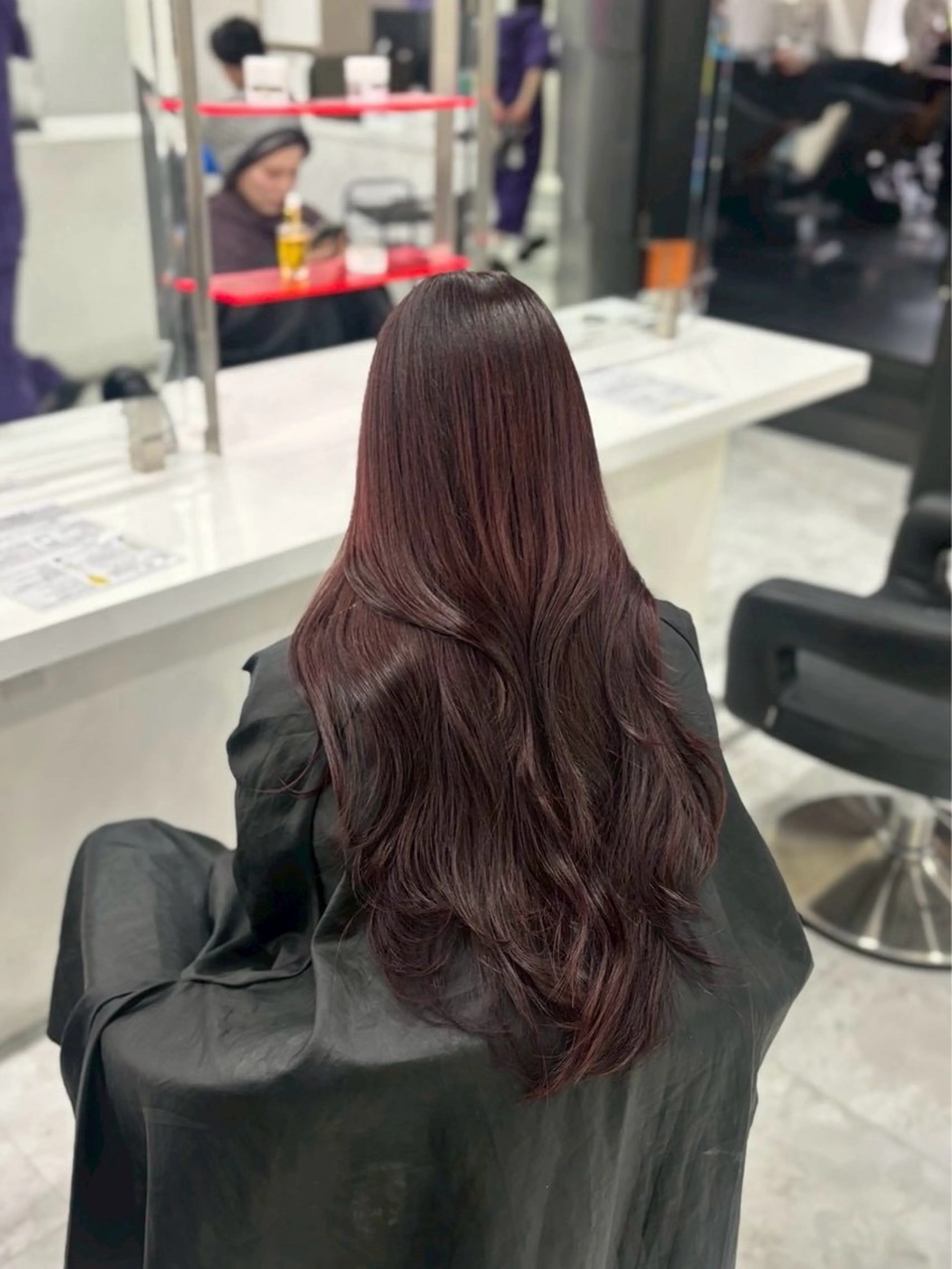 ロング カラー ヘアアレンジ ヘアカラー トリートメント 暖色・髪質改善🍒 吉武杏莉のヘアスタイル