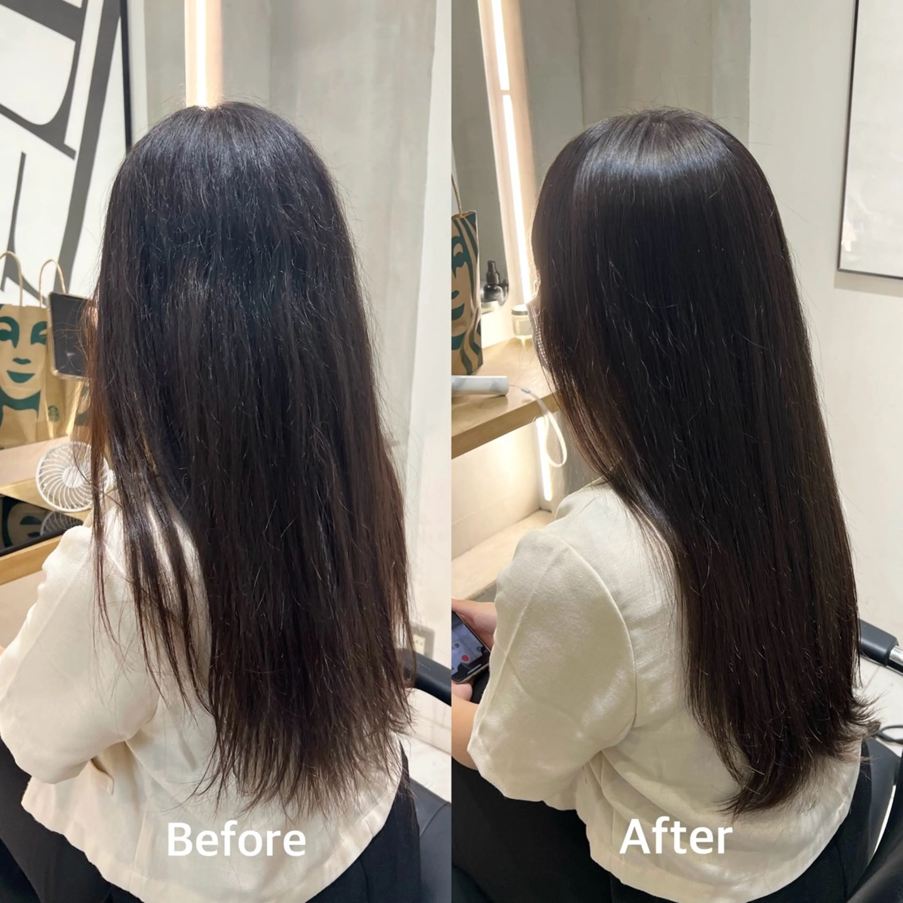 ロング くせ毛 縮毛矯正 トリートメント ヘッドスパ ブリーチ/ブラウン 🤎MIREのヘアスタイル