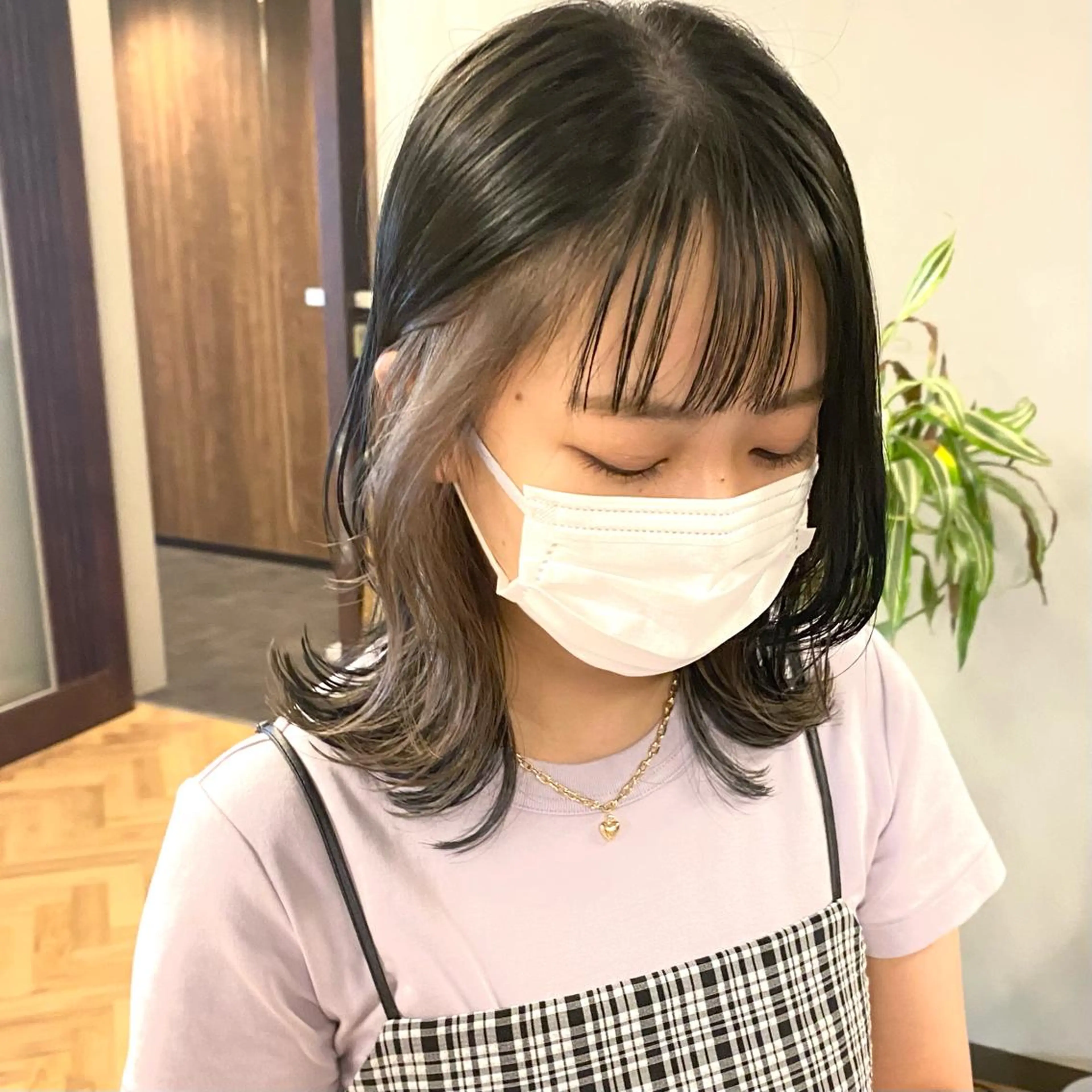 ミディアム カラー パーマ ヘアアレンジ メンズ キッズ ネイル マツエク・マツパ 前川 朋香のヘアスタイル