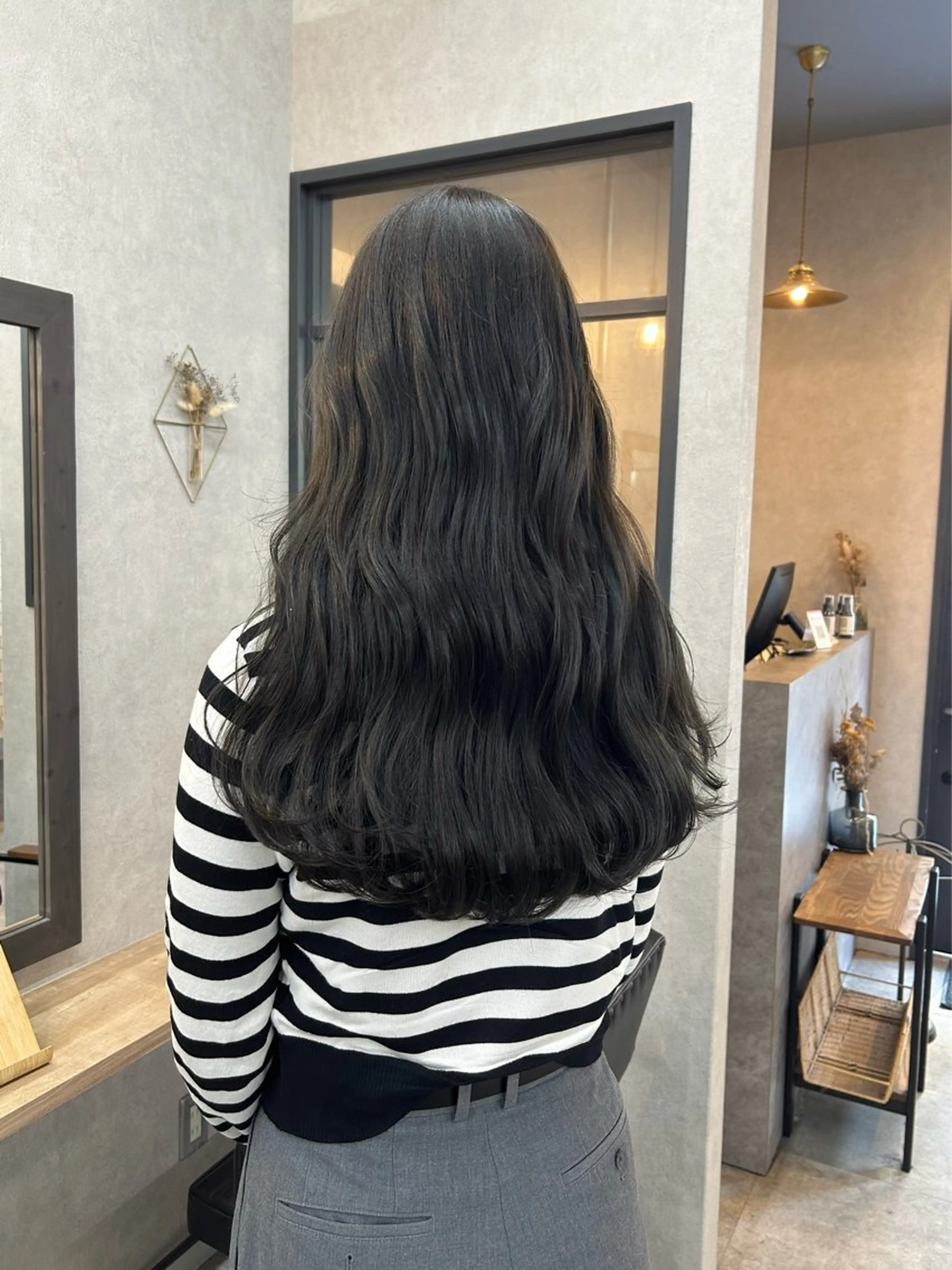 ロング カラー カット ヘアカラー トリートメント いなみね はるきのヘアスタイル