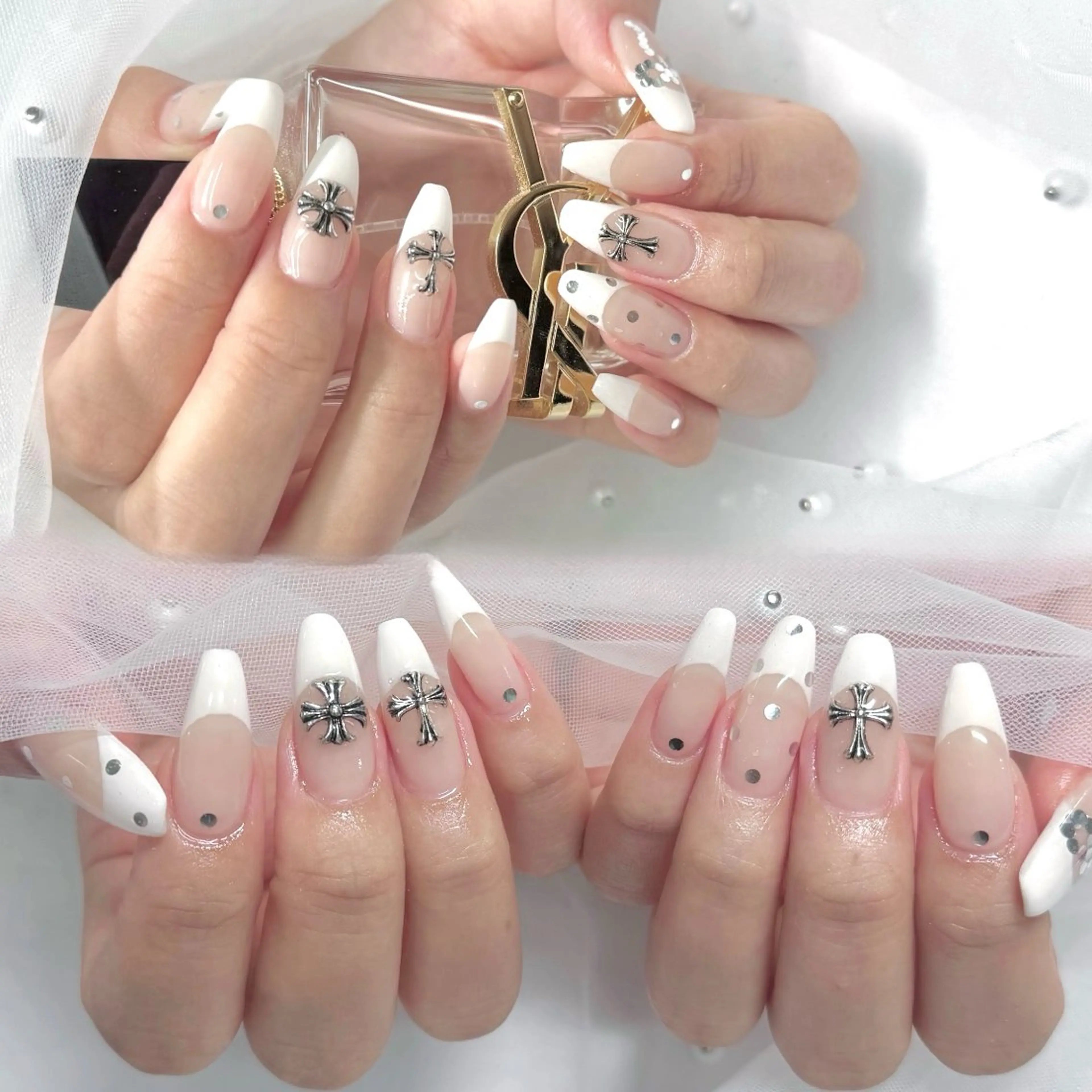 🎀フレンチネイル🎀(オフなし)ベースカラーを追加の場合+¥1000頂戴しております🙇🏻♀️⸒⸒の写真