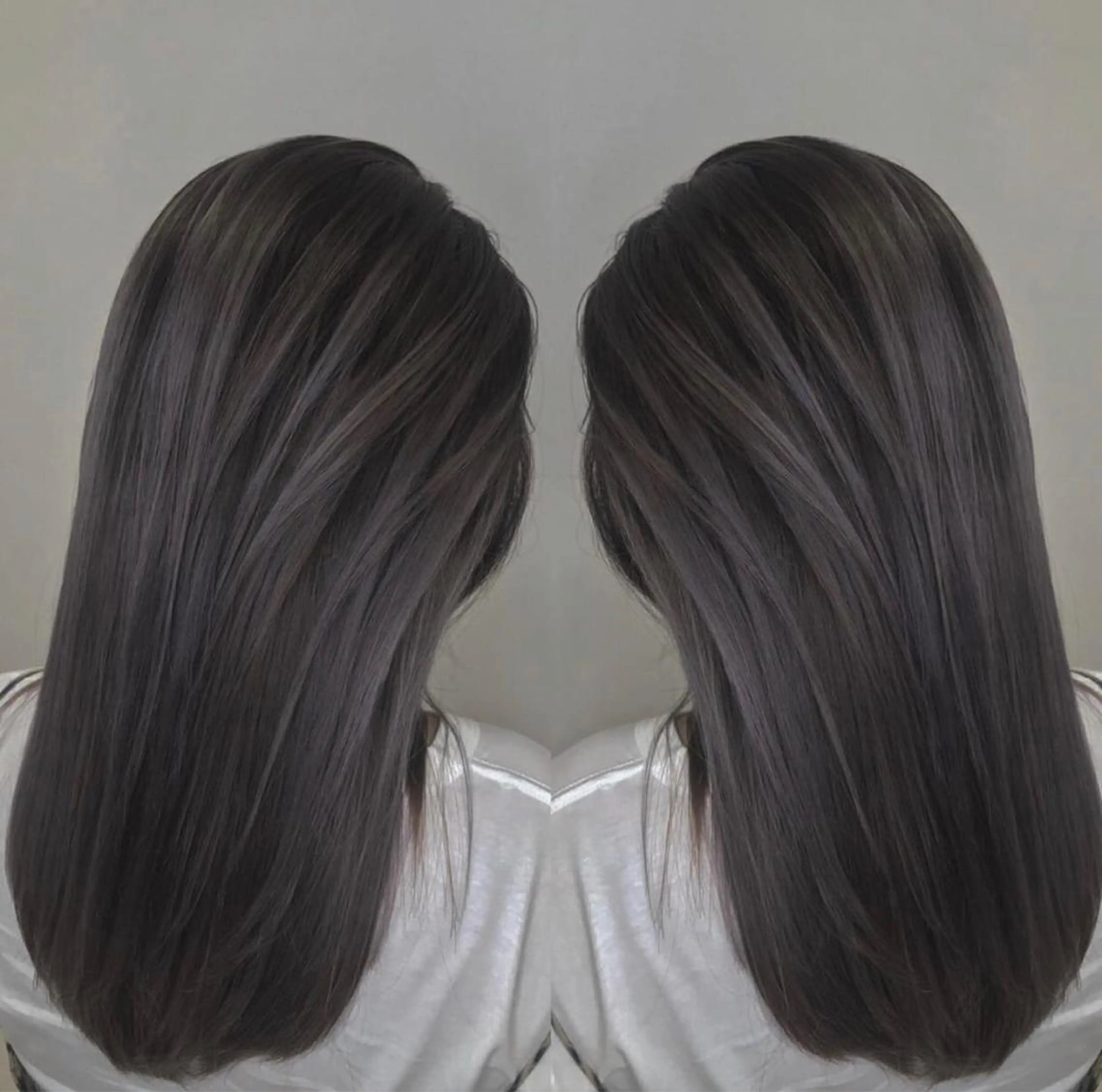 セミロング カラー rollen所属・美魔女 美容師NAOのヘアスタイル