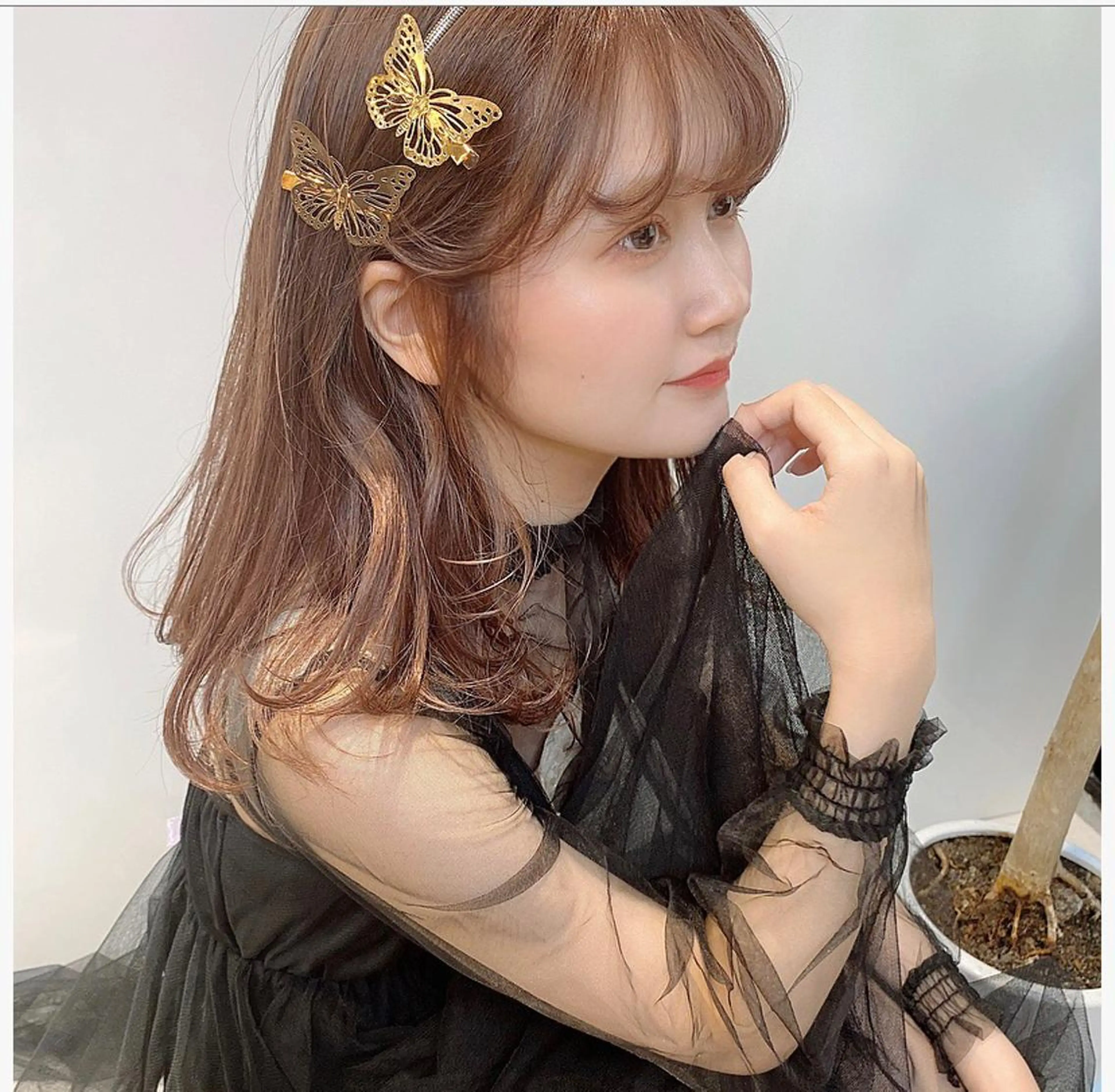 セミロング カラー ヘアアレンジ Amelie所属・Amelie yunのヘアスタイル