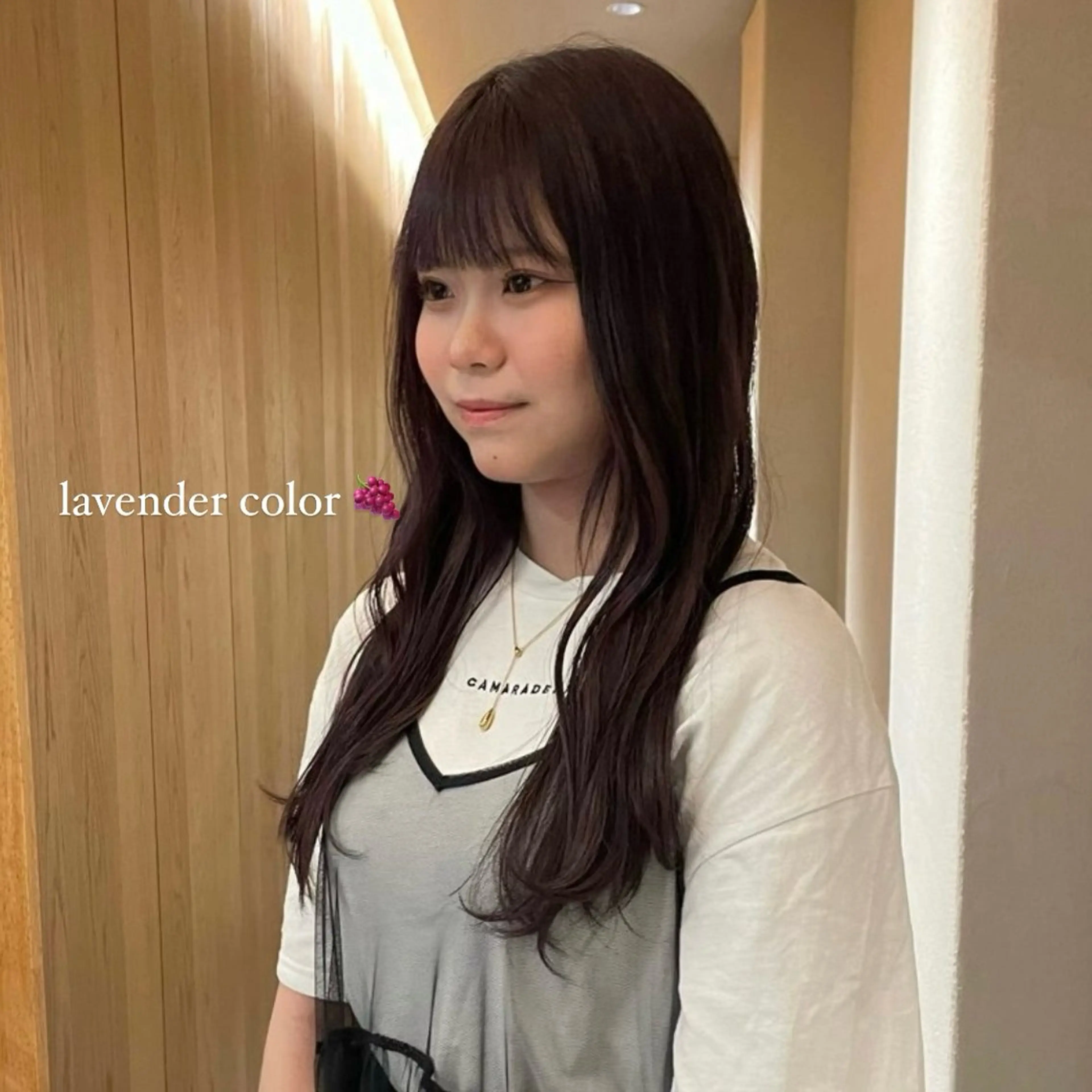 カラー ラベンダーカラー 蓑輪璃央 ショートカットのヘアスタイル