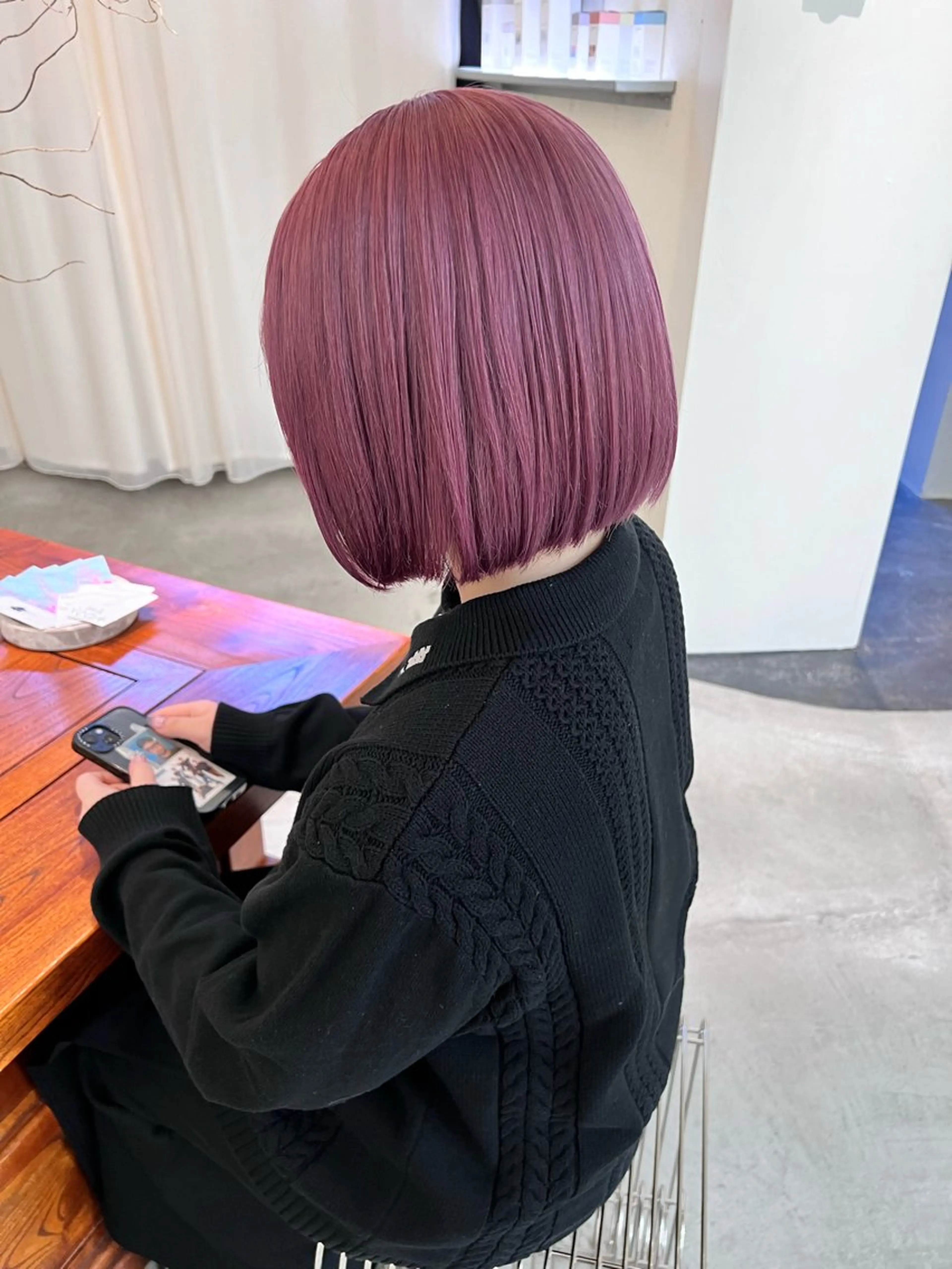 ミディアム カラー カット ヘアカラー haco＋所属・圧倒的デザイン力 店長🎨RENAのヘアスタイル