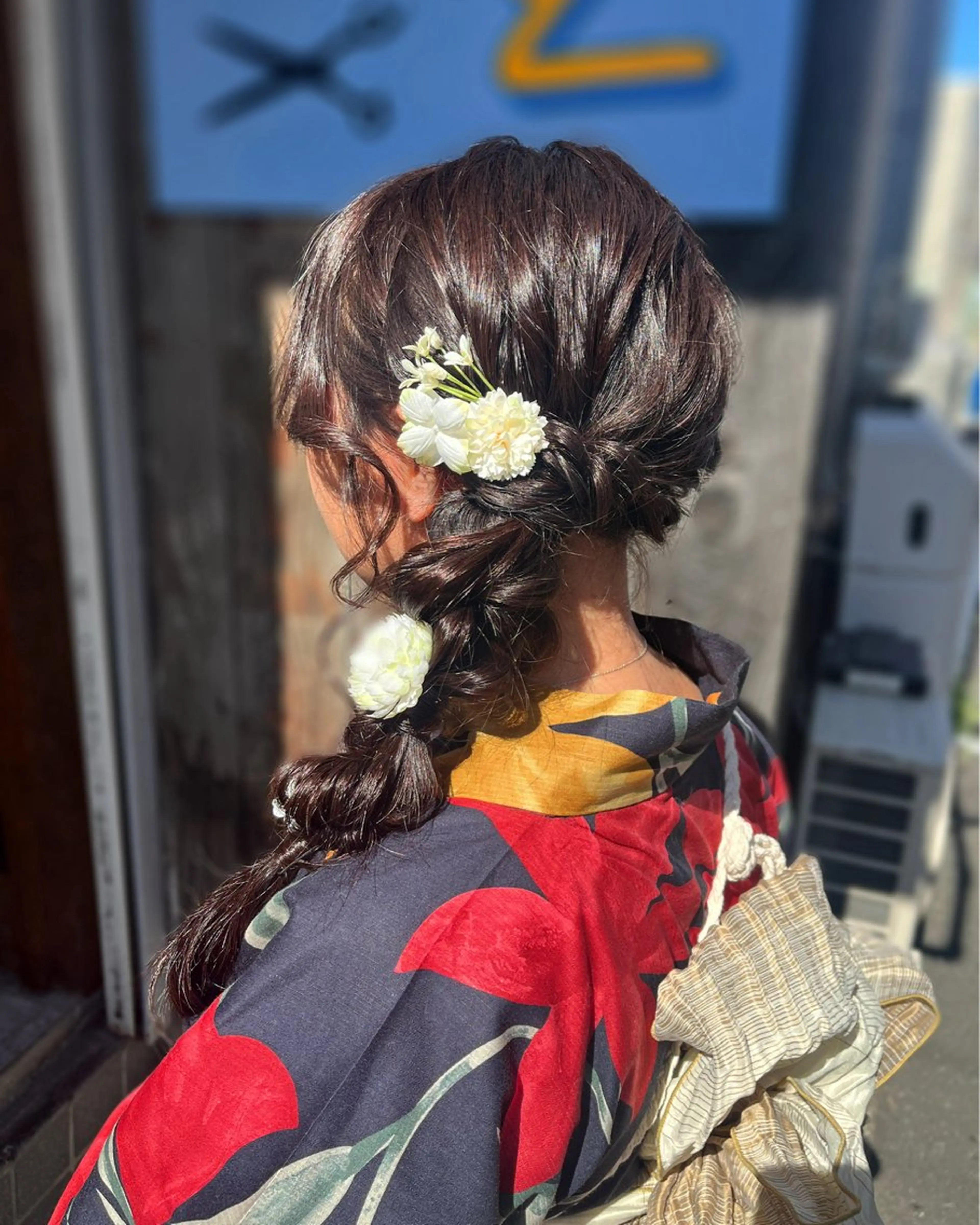 ロング ヘアアレンジ 浴衣 石井 綺乃のヘアスタイル