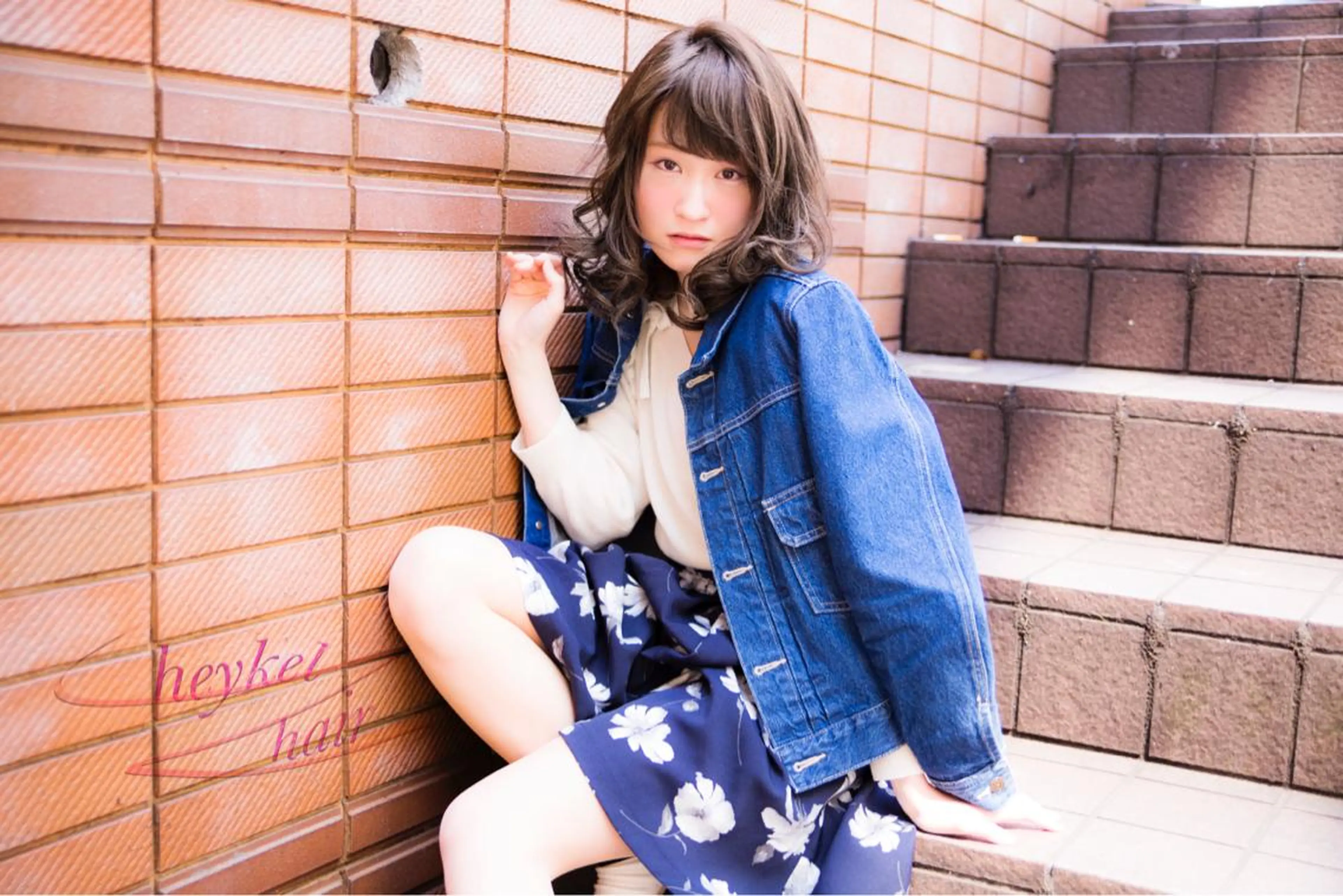 セミロング カラー Re:ta Hair 飯田淳平のヘアスタイル