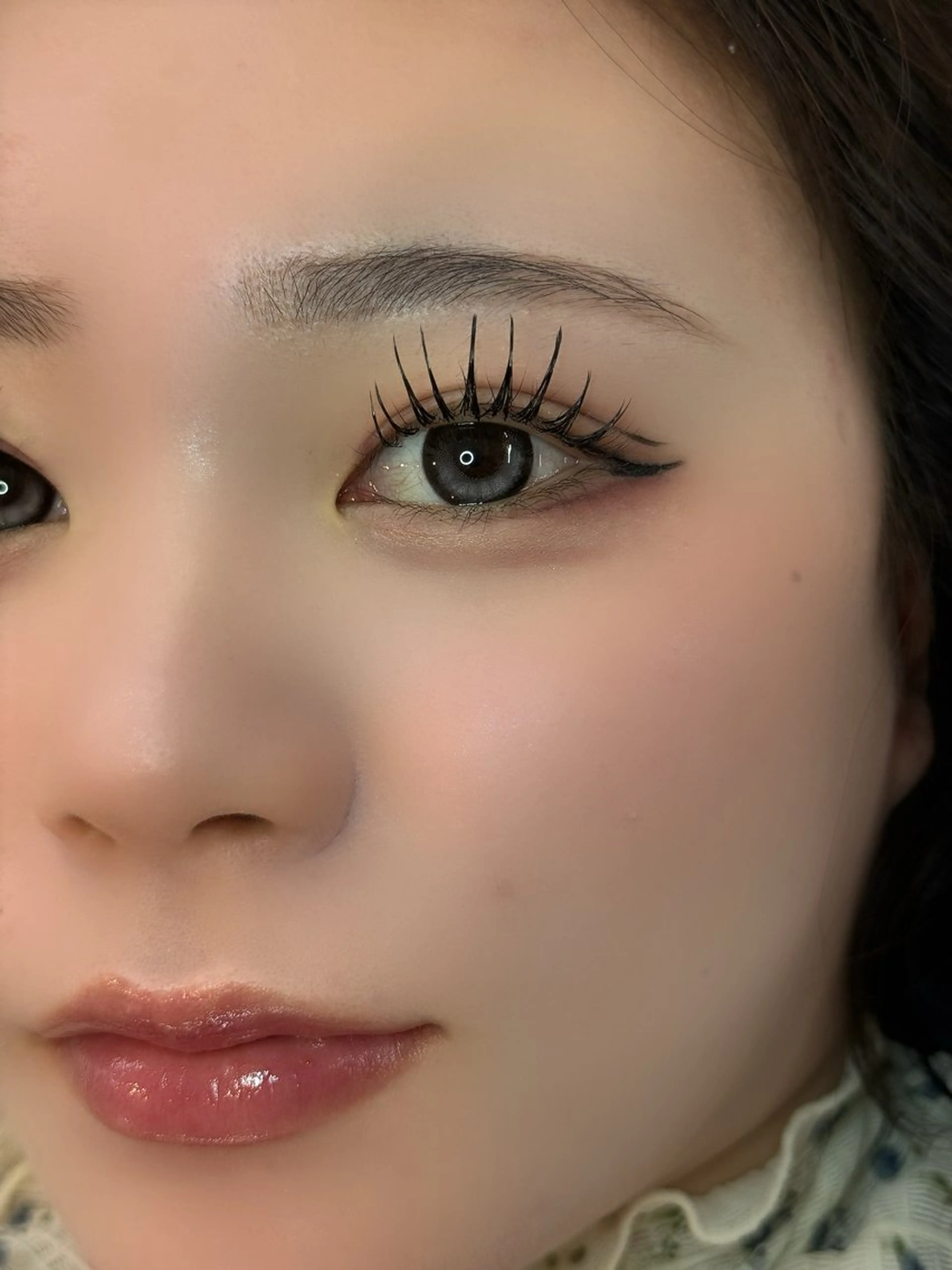 マツエク・マツパ フラットラッシュ パリジェンヌラッシュリフト まつげパーマ 一重×まつ毛パーマ マツエク 束感まつ毛/京都 優春🎀💭のマツエク・マツパデザイン