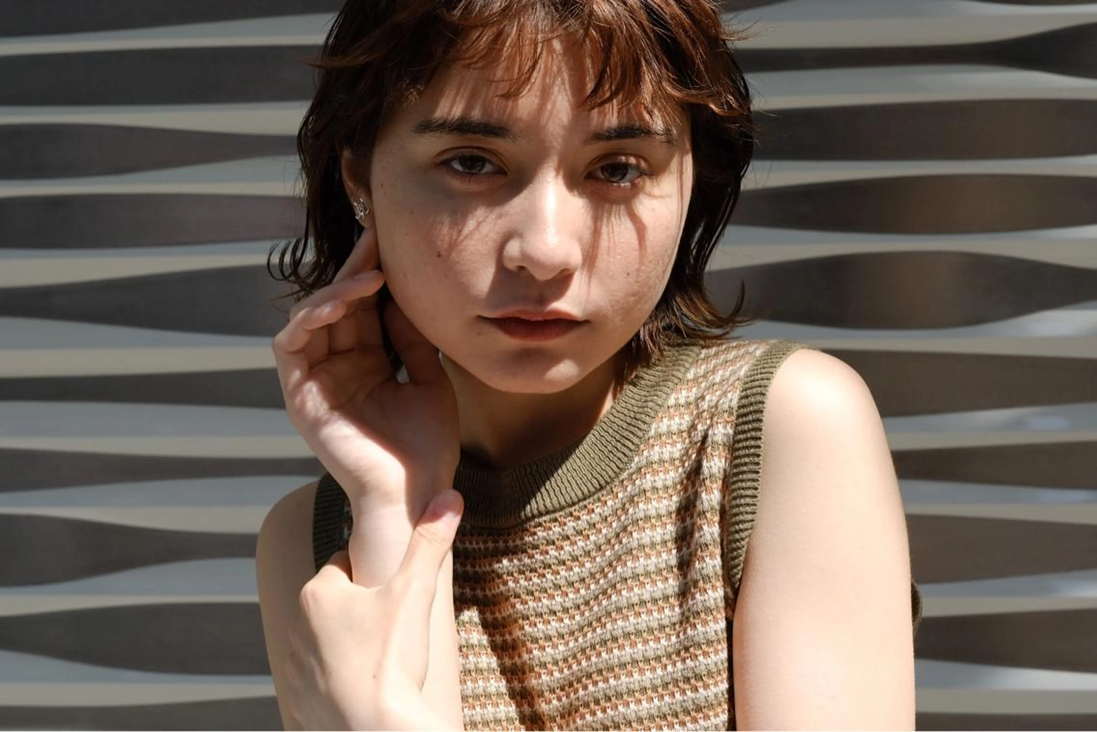 ミディアム カラー カット 縮毛矯正 salowin梅田茶屋町suite所属・ハイトーンヘア/ 島崎　タクミのヘアスタイル