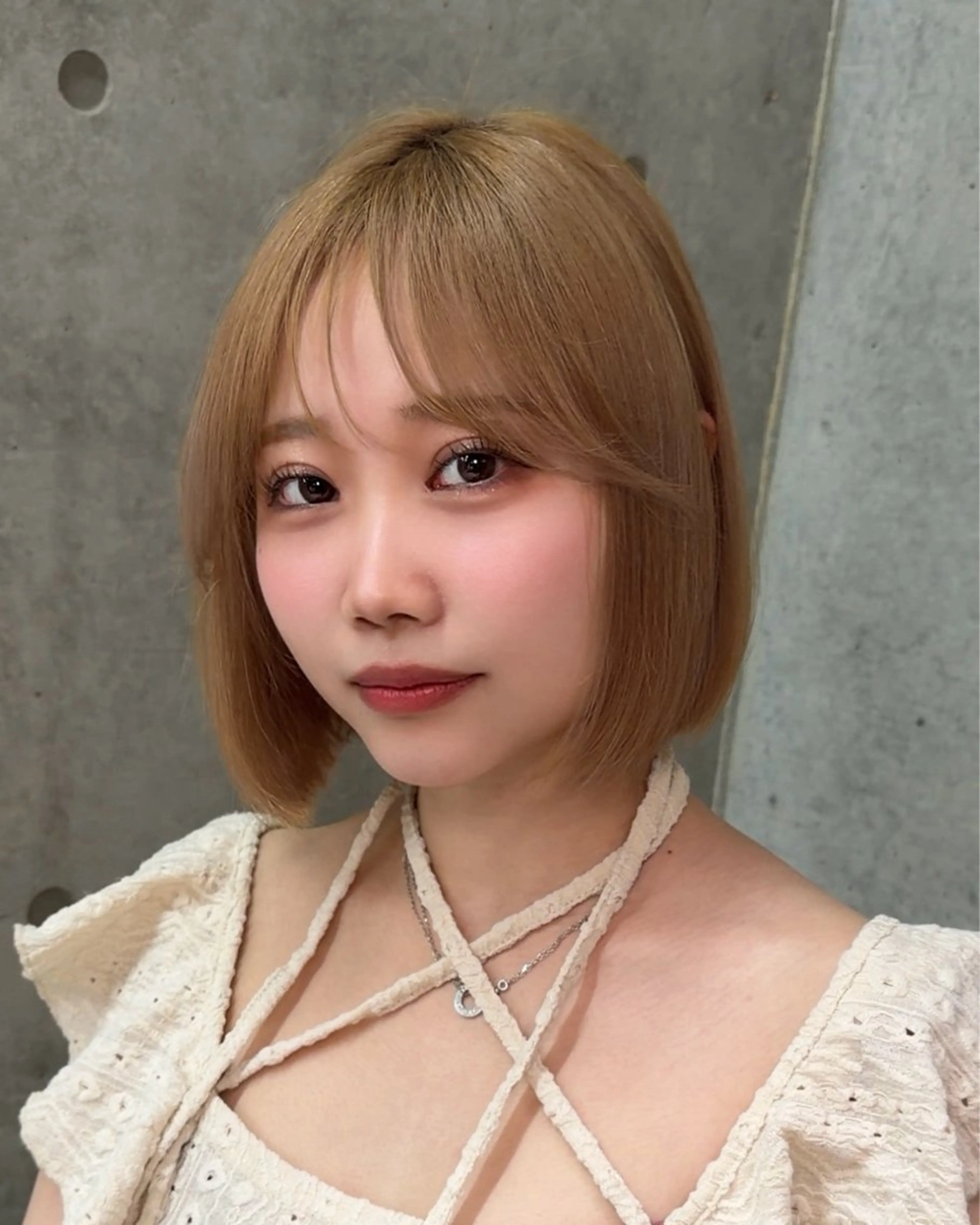 ミディアム カット 縮毛矯正 トリートメント けいし🐬ボブ 美髪縮毛矯正のヘアスタイル