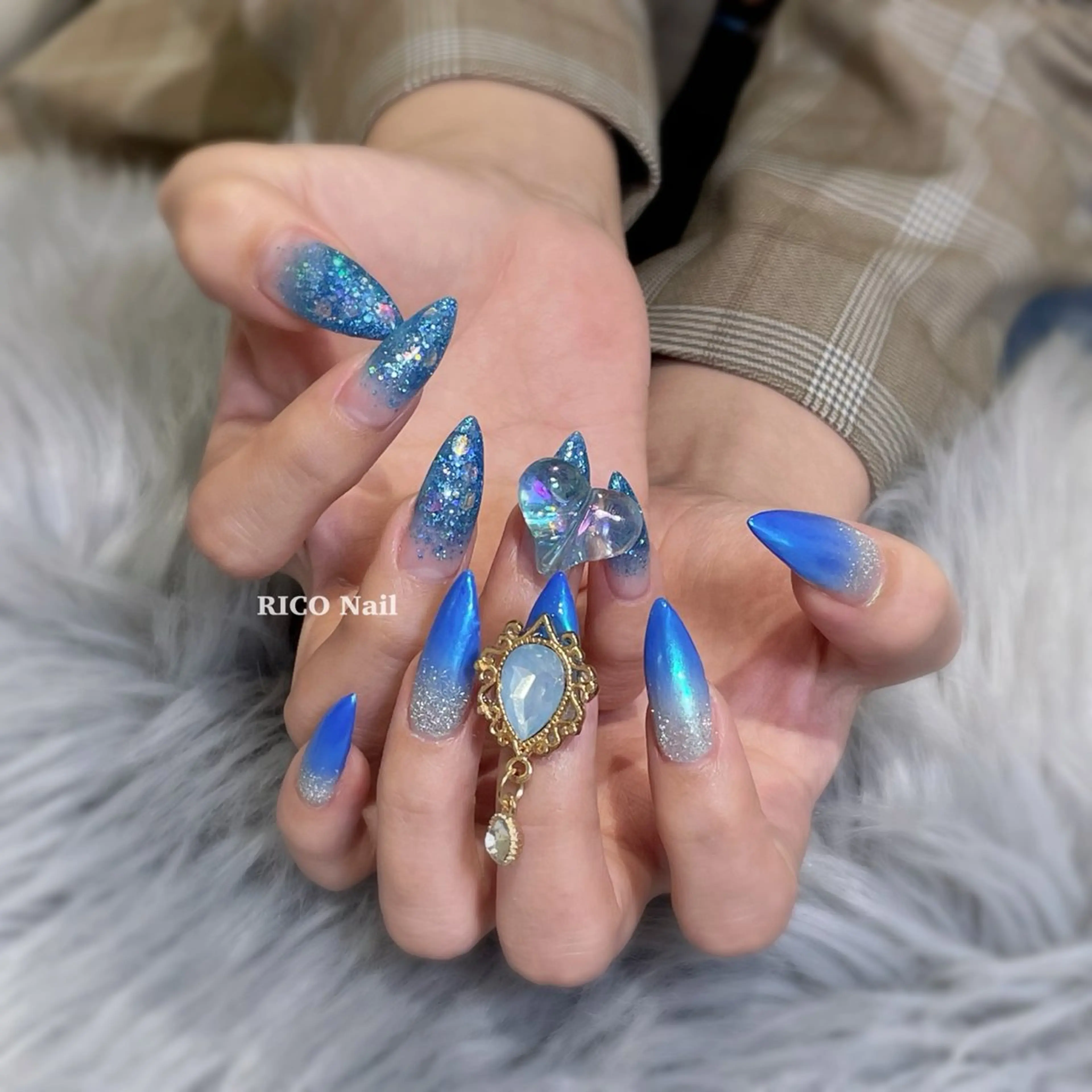 ネイル ハンドネイル RICO Nail パーツつけ放題🌈のネイルデザイン
