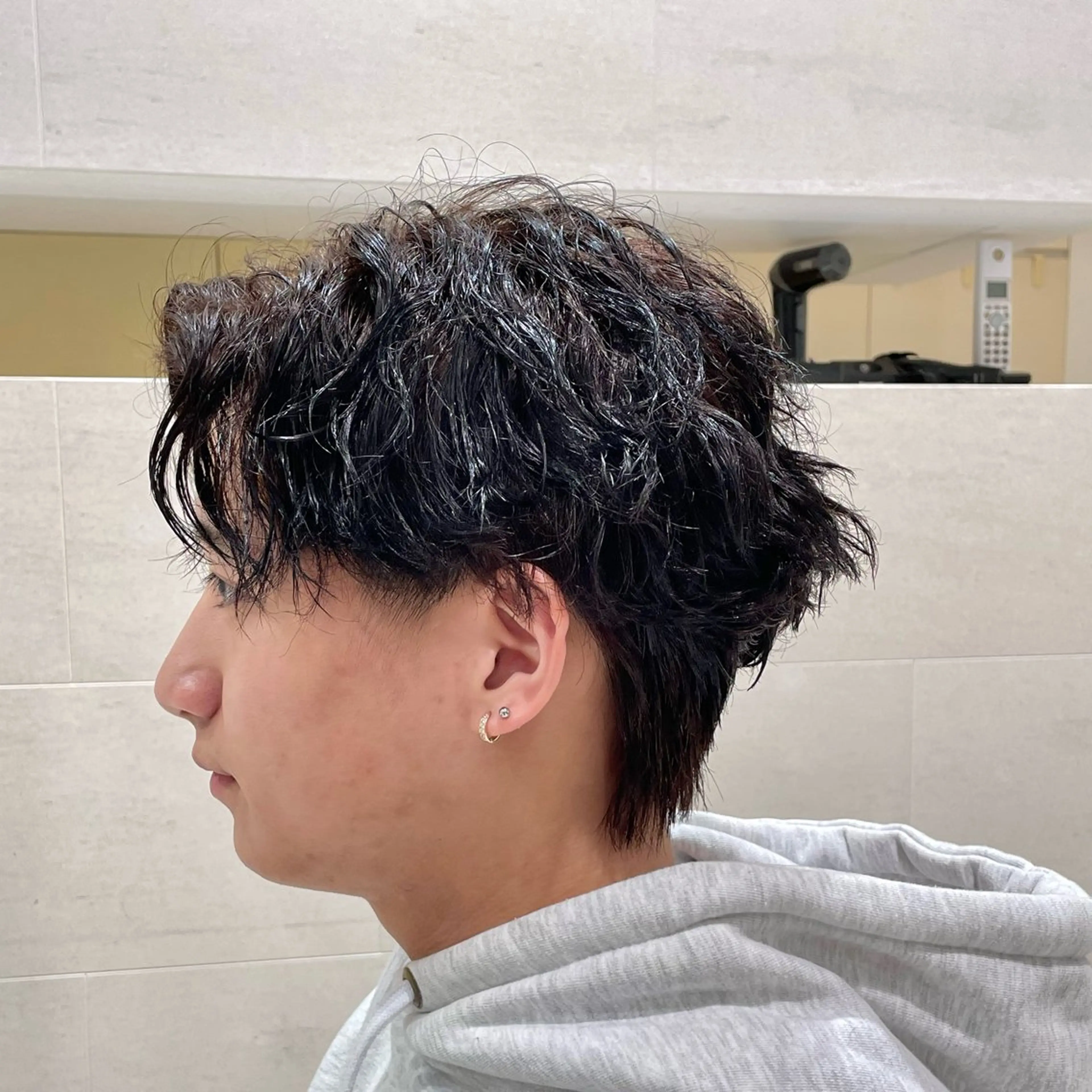 ショート パーマ メンズ ダウンパーマ メンズパーマ カット パーマ メンズ特化美容師 / 篠谷祐輝のヘアスタイル