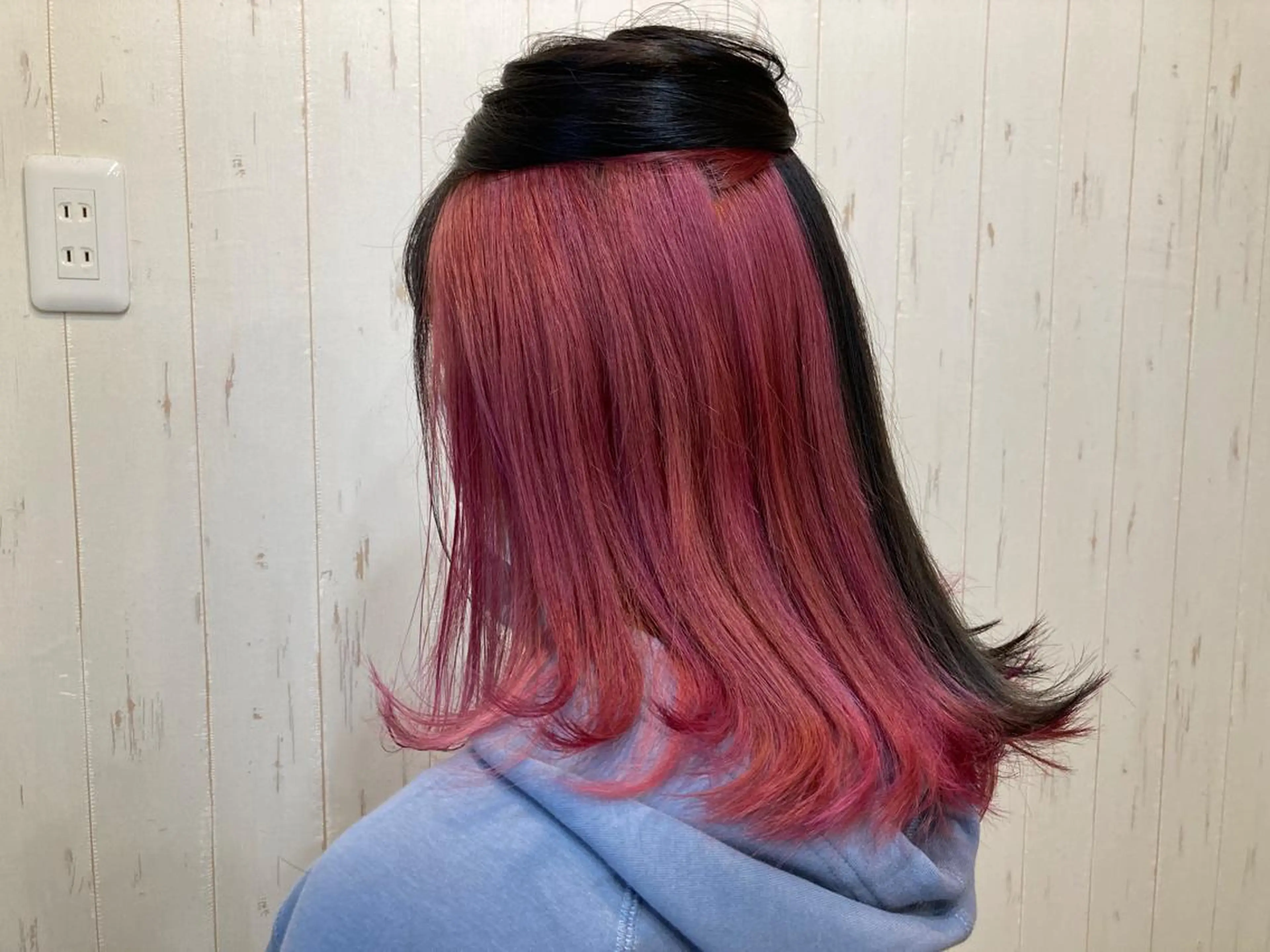 ミディアム ヘアカラー&縮毛矯正 STAR☆RIVERのヘアスタイル