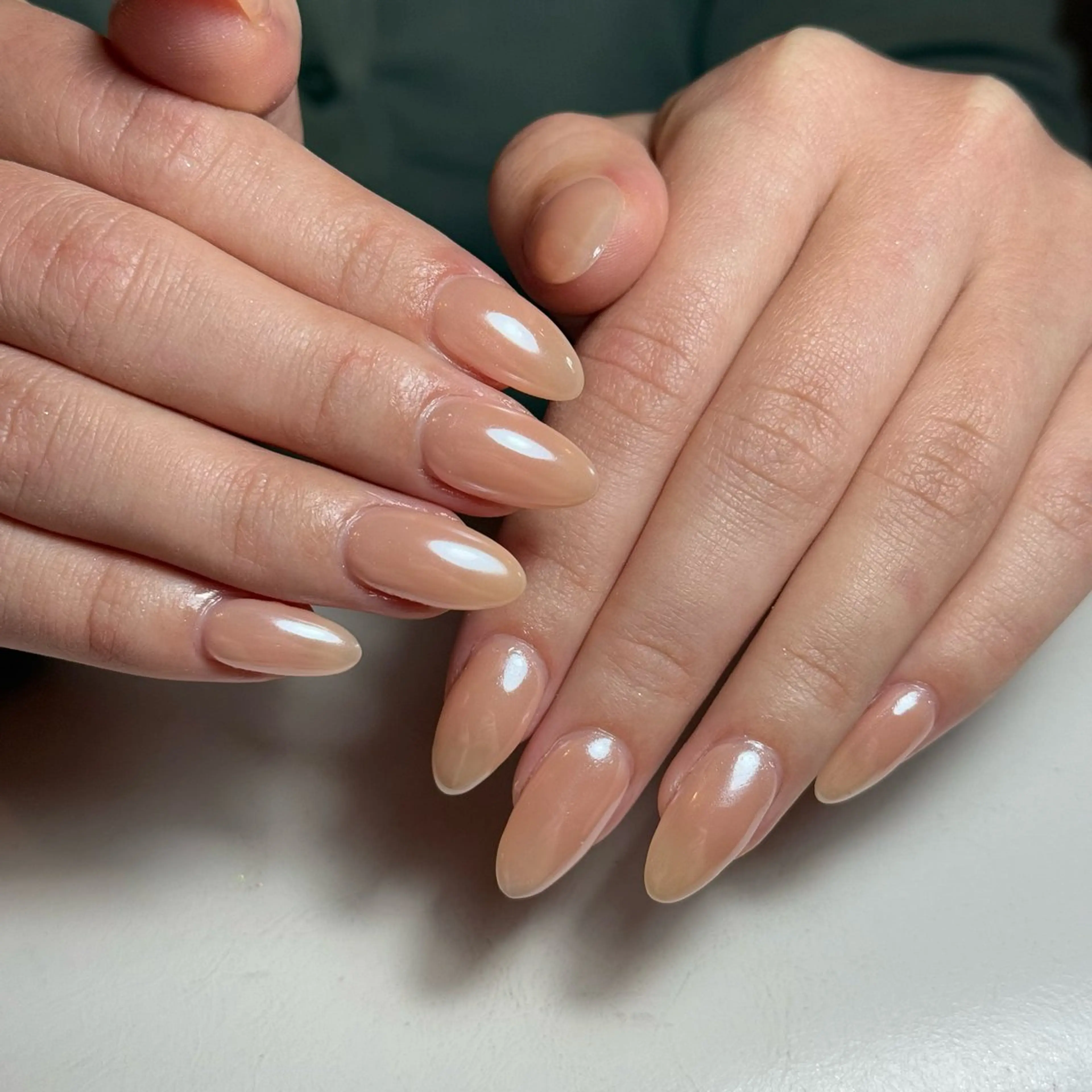 ネイル チークネイル フレンチネイル グラデーション キラキラネイル 韓国ネイル ハンドネイル Risa_ Nailのネイルデザイン