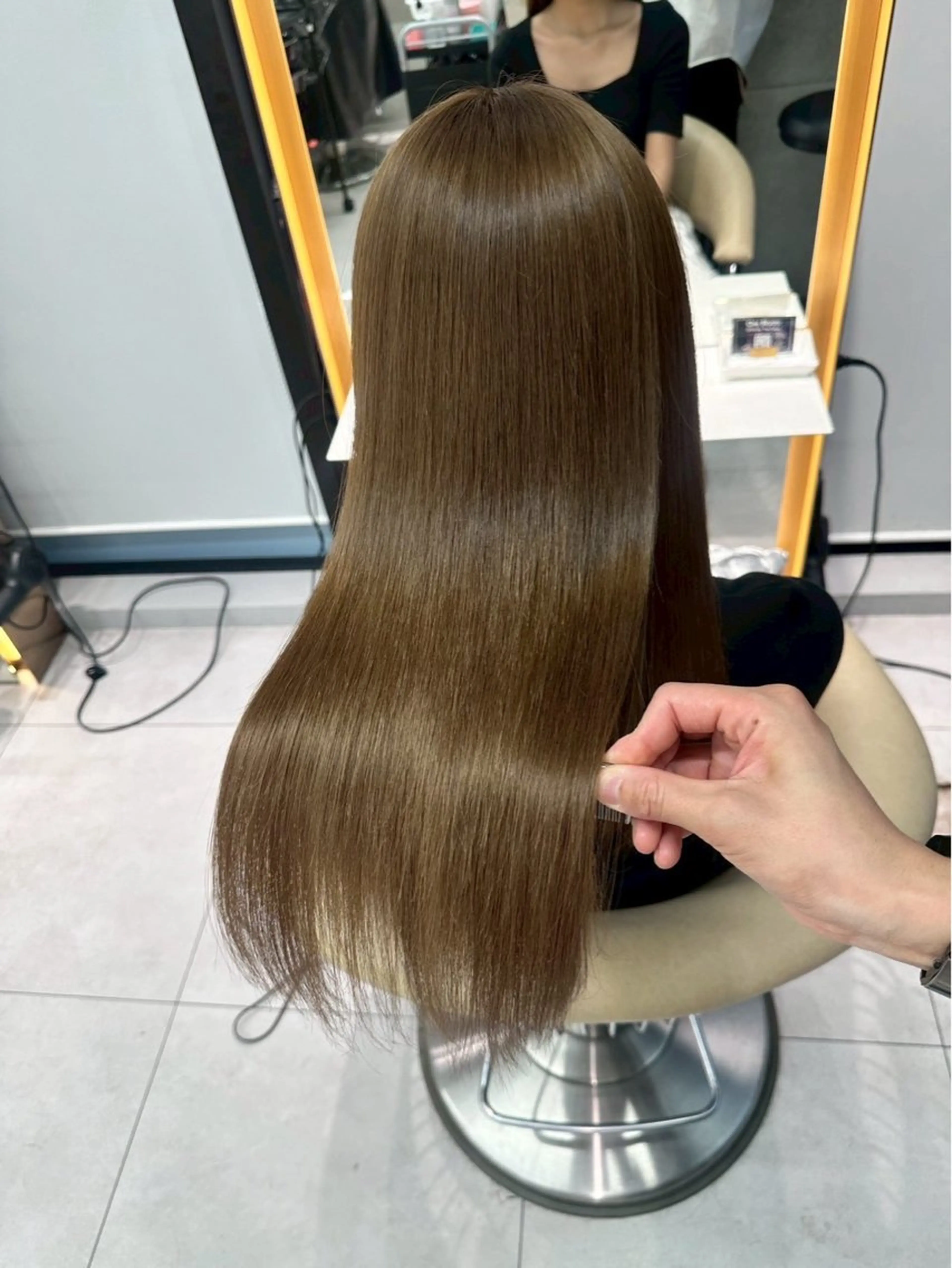 ロング くびれヘア 髪質改善 ヨシンモリ 韓国風ヘア レイヤーカット 美実 ♡のヘアスタイル