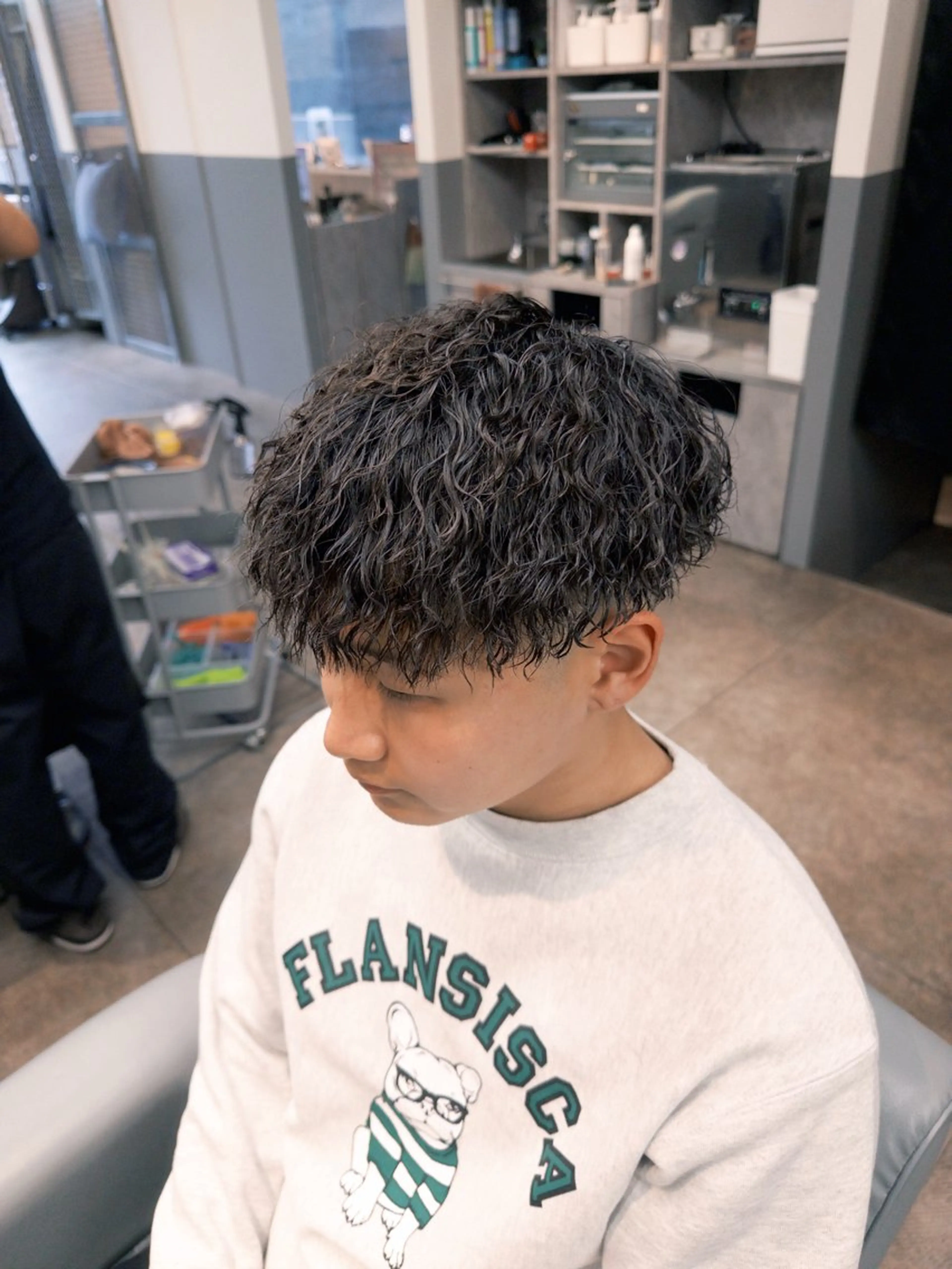 パーマ メンズ 川端 さくのヘアスタイル