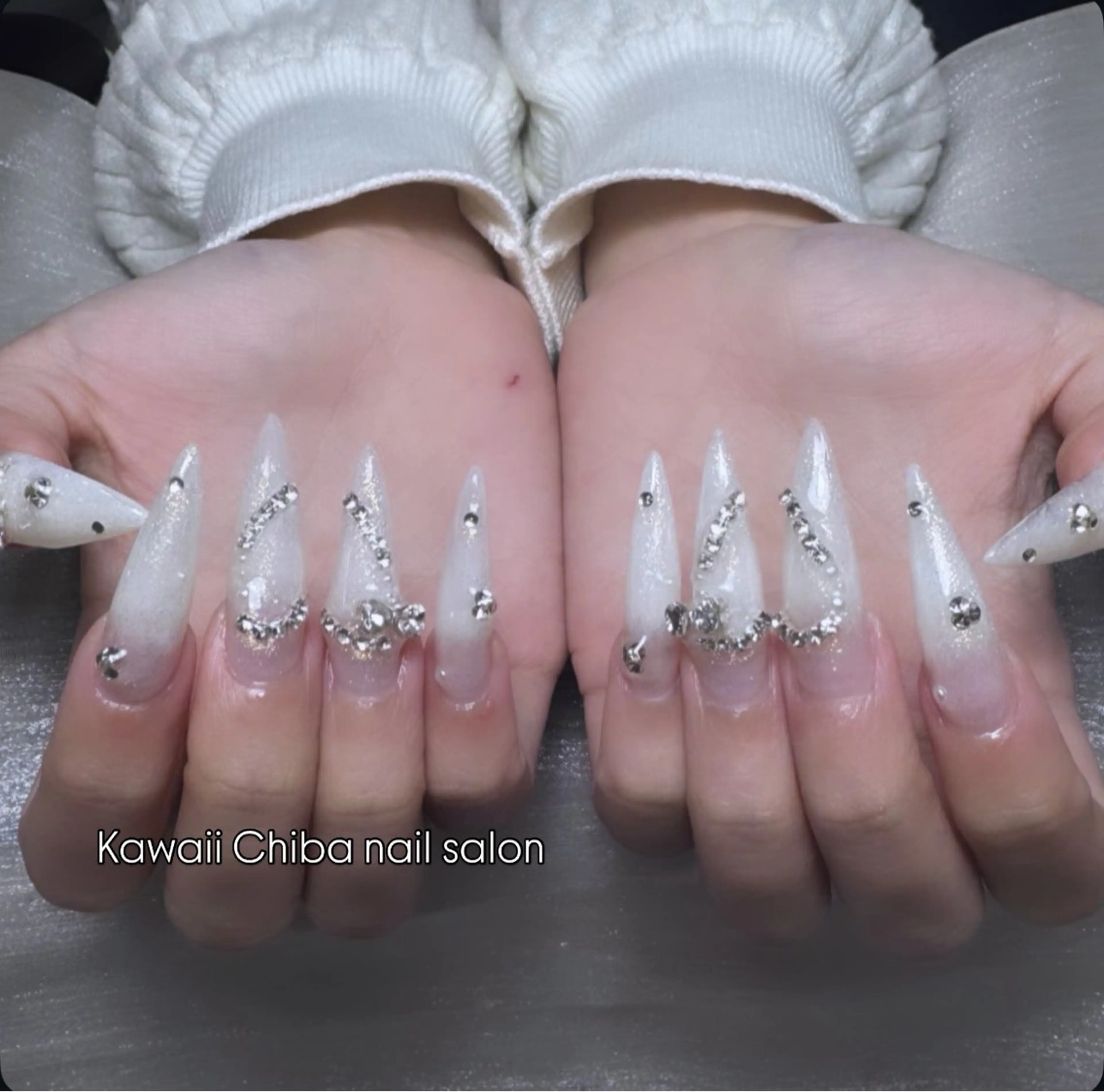 ネイル チークネイル 桜ネイル 長さ出し フラワーネイル フレンチネイル ハンドネイル ハンドケア Kawaii Chiba nailのネイルデザイン