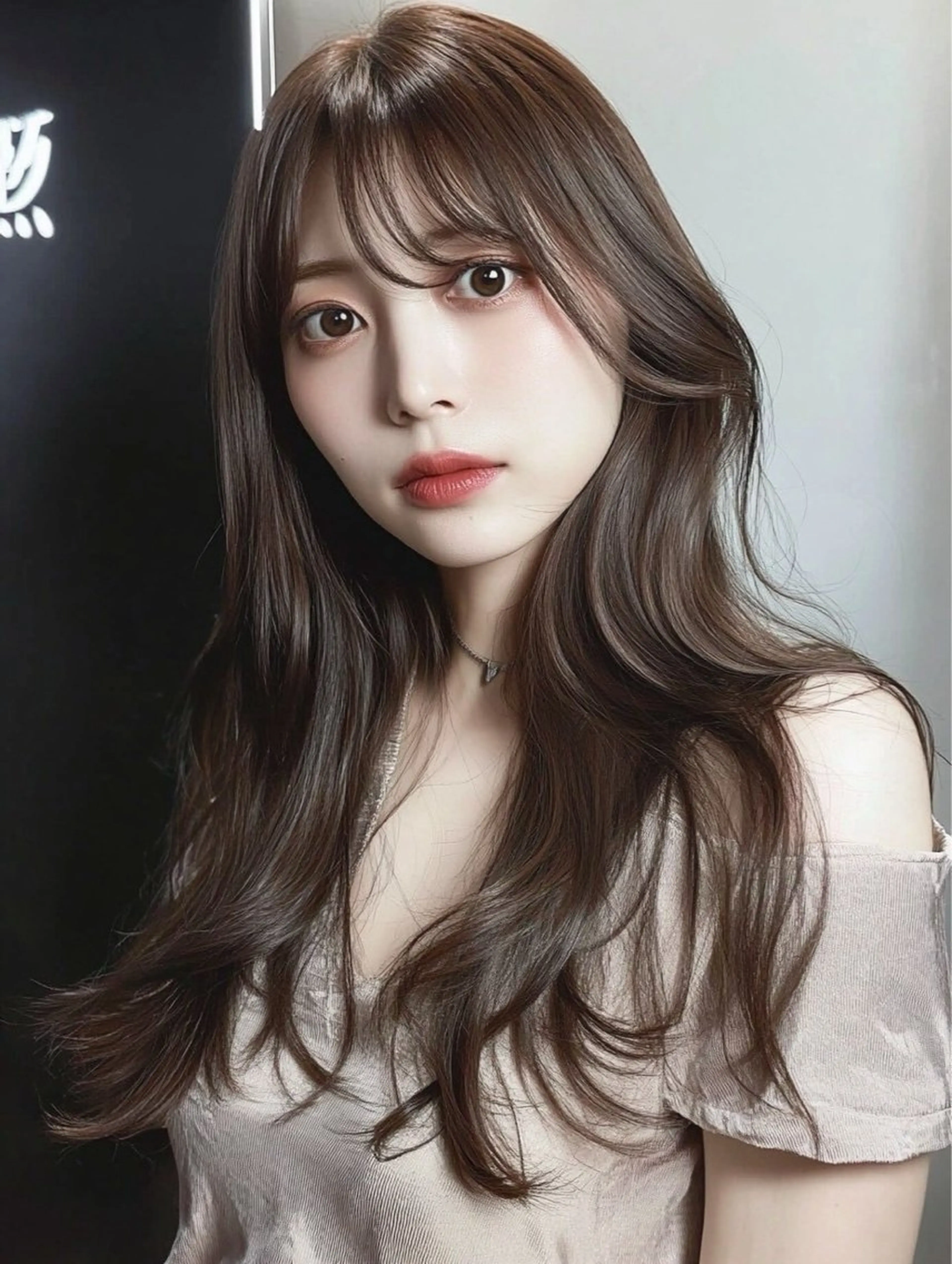 ロング カラー ヘアカラー 優作 香椎カラー縮毛矯正のヘアスタイル