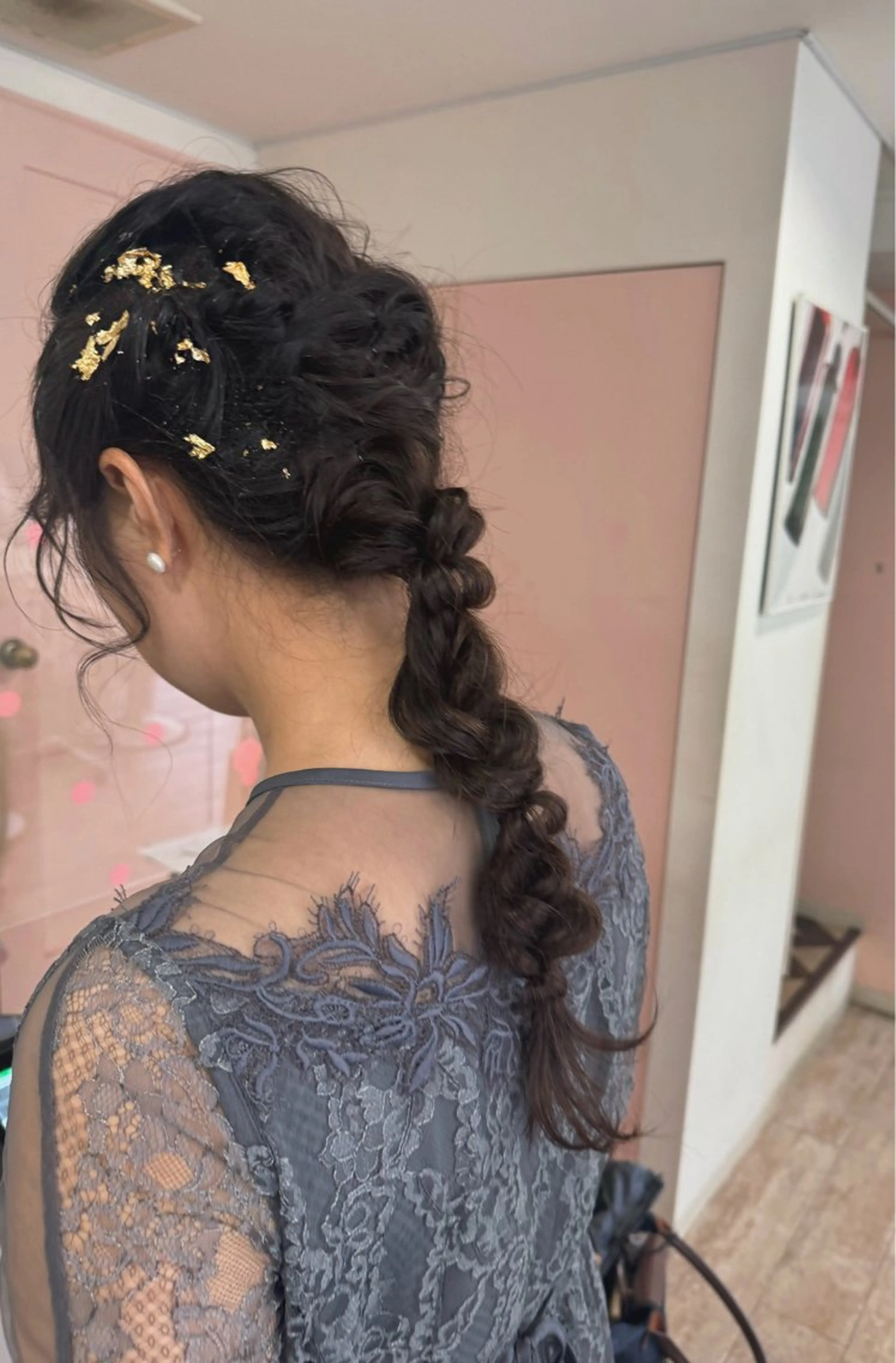 ロング ヘアアレンジ 結婚式・ブライダル 個室サロン🌼万希 ヘアケア/ヘッドスパのヘアスタイル