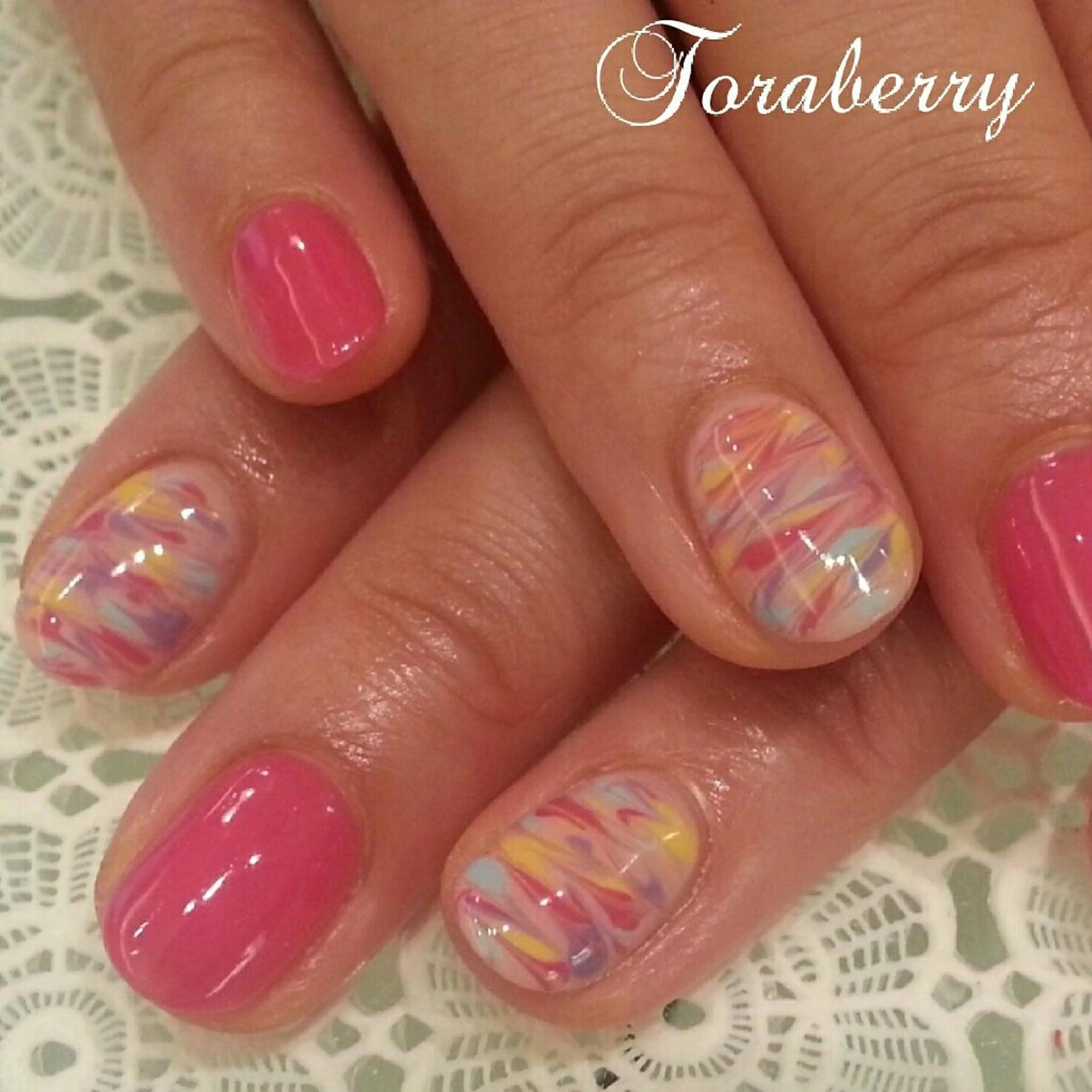 ネイル 大理石ネイル(マーブル) ネイリスト なつみのネイルデザイン