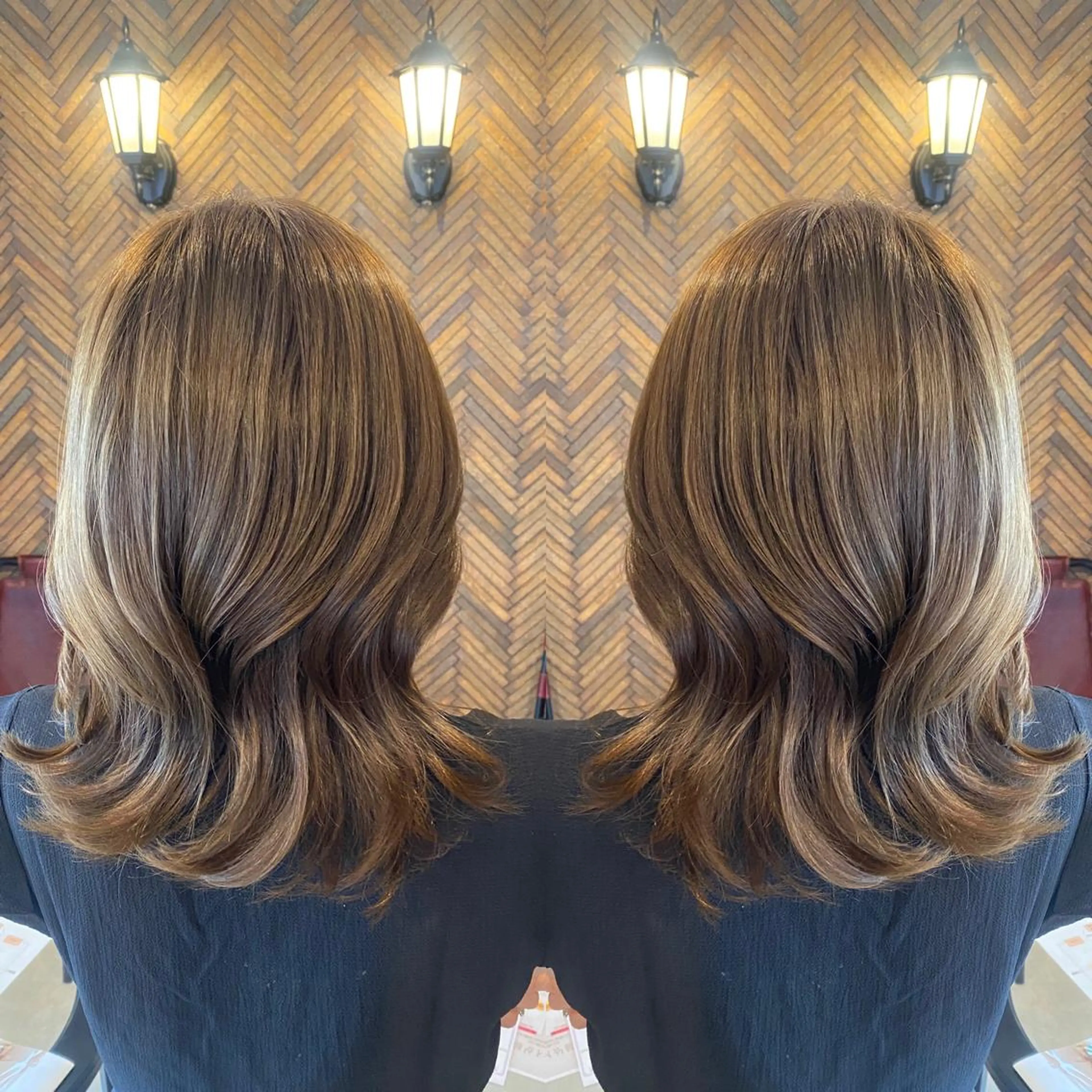 セミロング カラー tocca 💜石田愛結💜のヘアスタイル