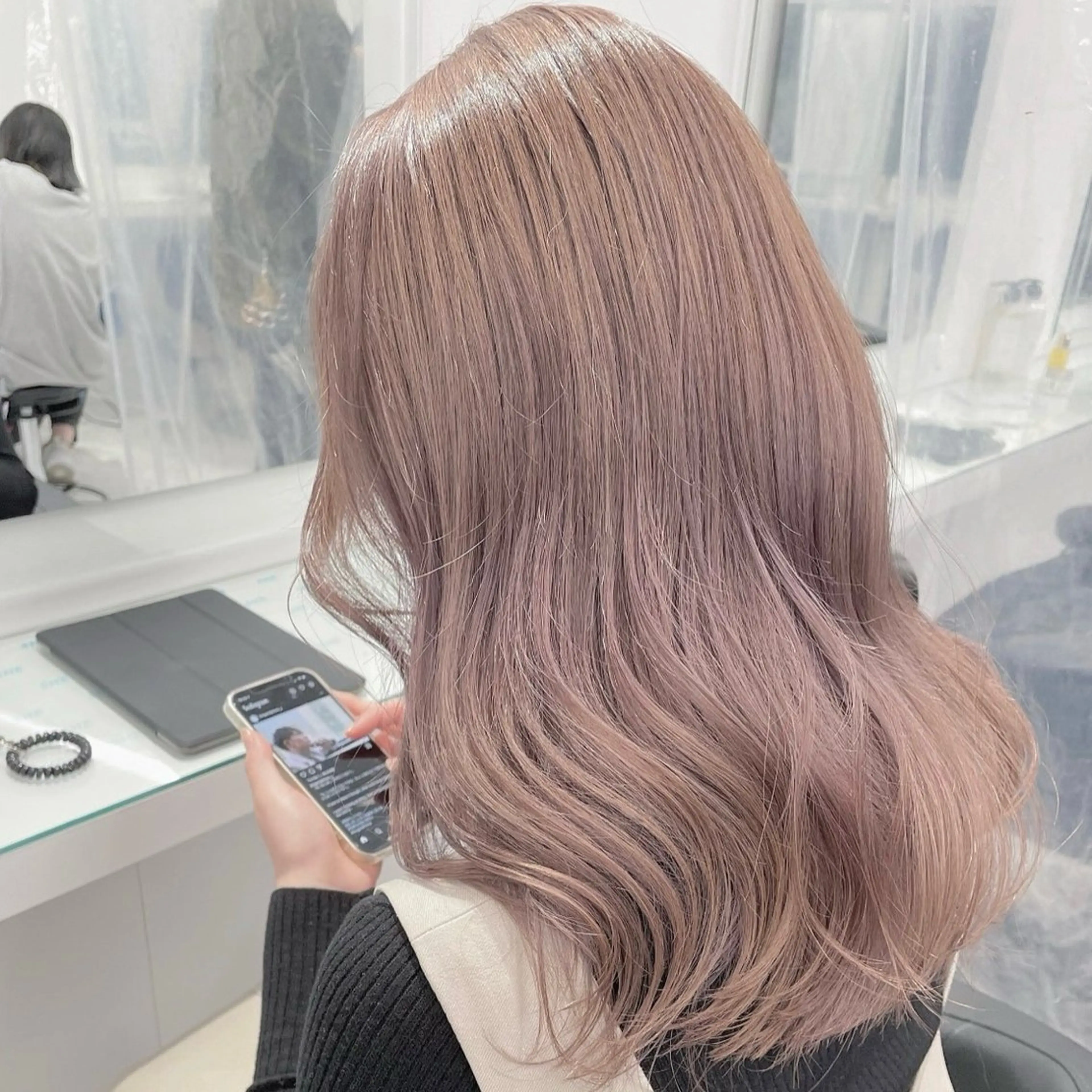 ミディアム ブラウンベージュ🤎 ブリーチなし🤎のヘアスタイル