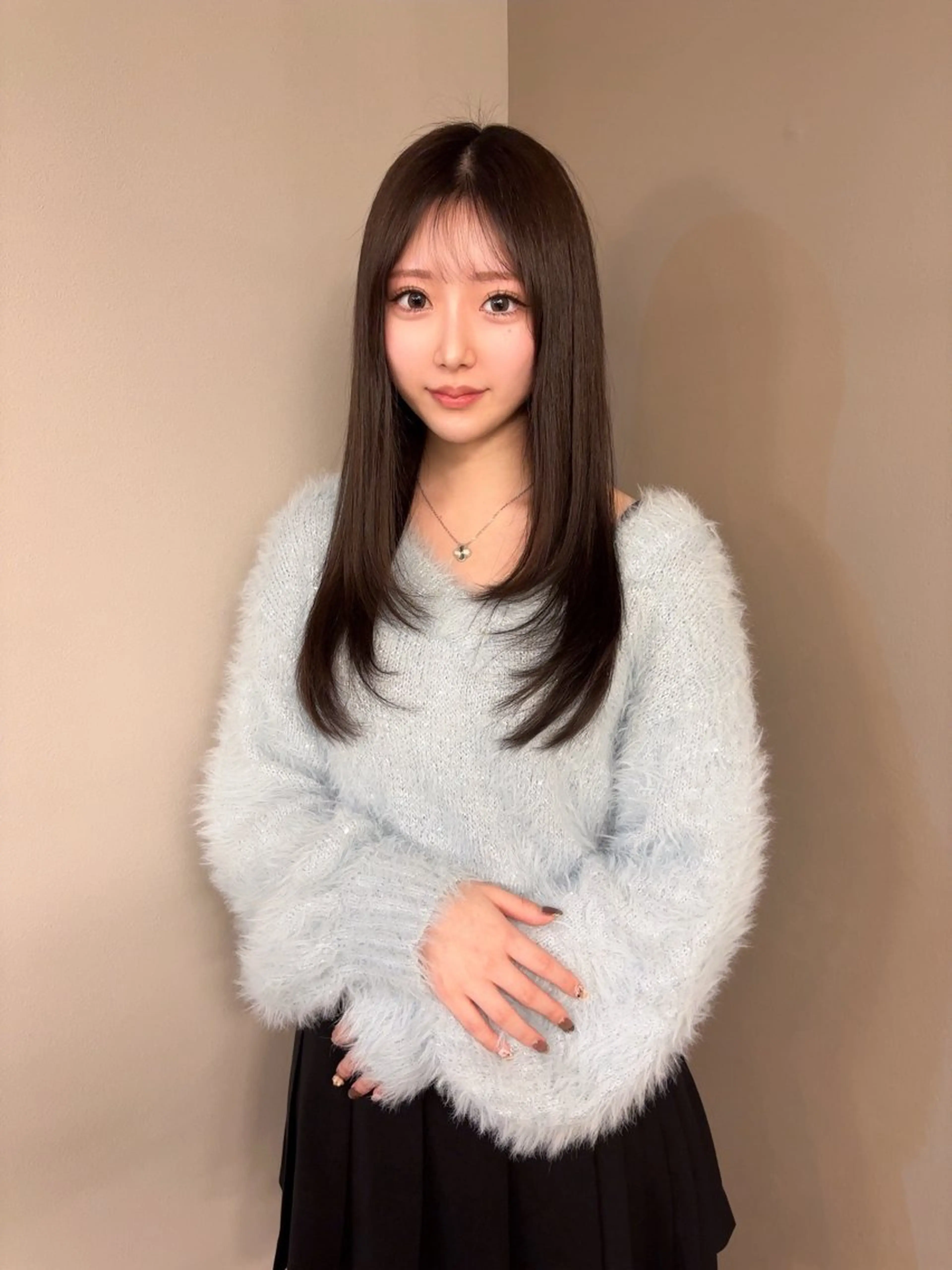 ロング カット ヘアカラー 縮毛矯正 トリートメント 縮毛矯正/髪質改善 韓国風/MIKIYAのヘアスタイル