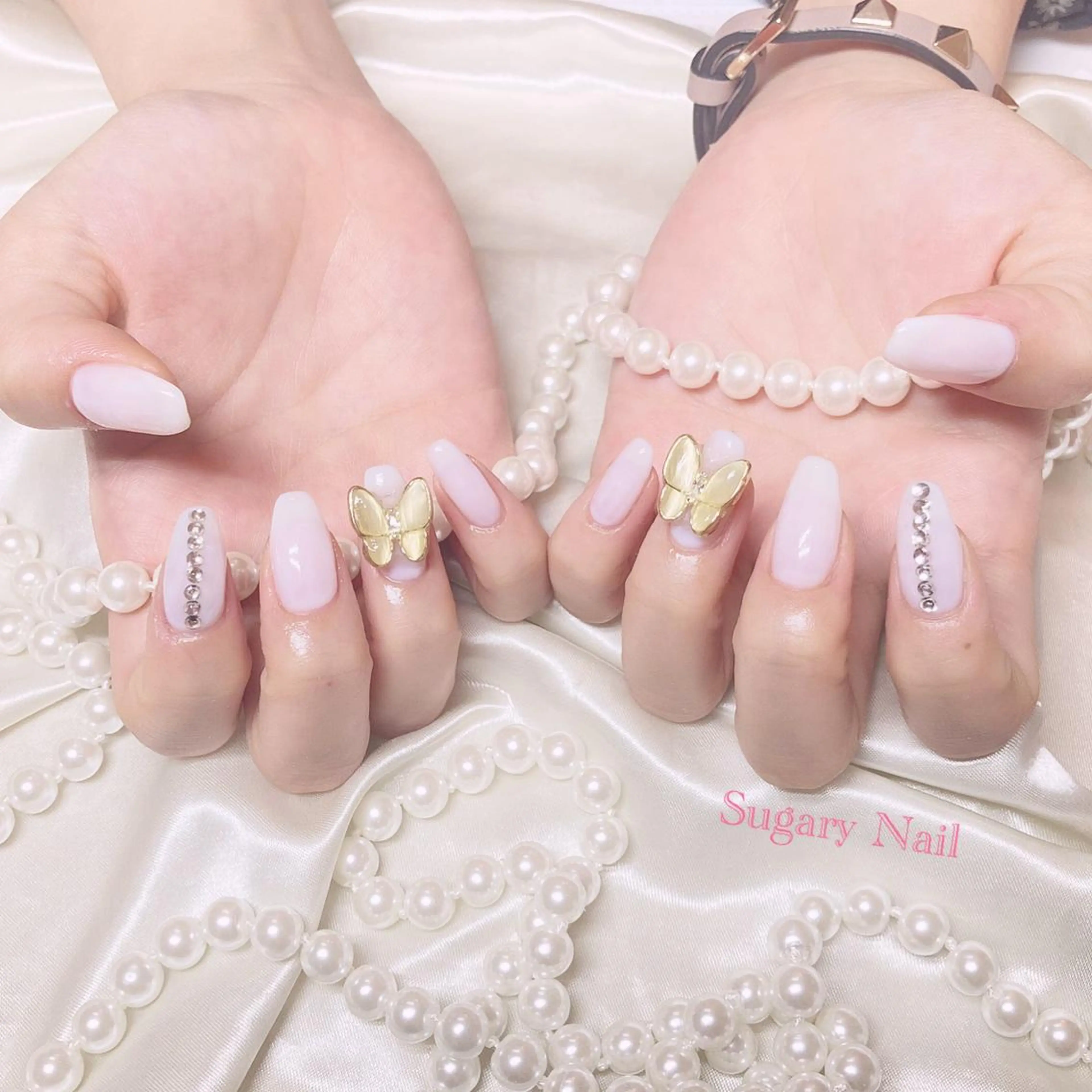 ネイル ストーンネイル ハンドネイル SugaryNail Rinaのネイルデザイン