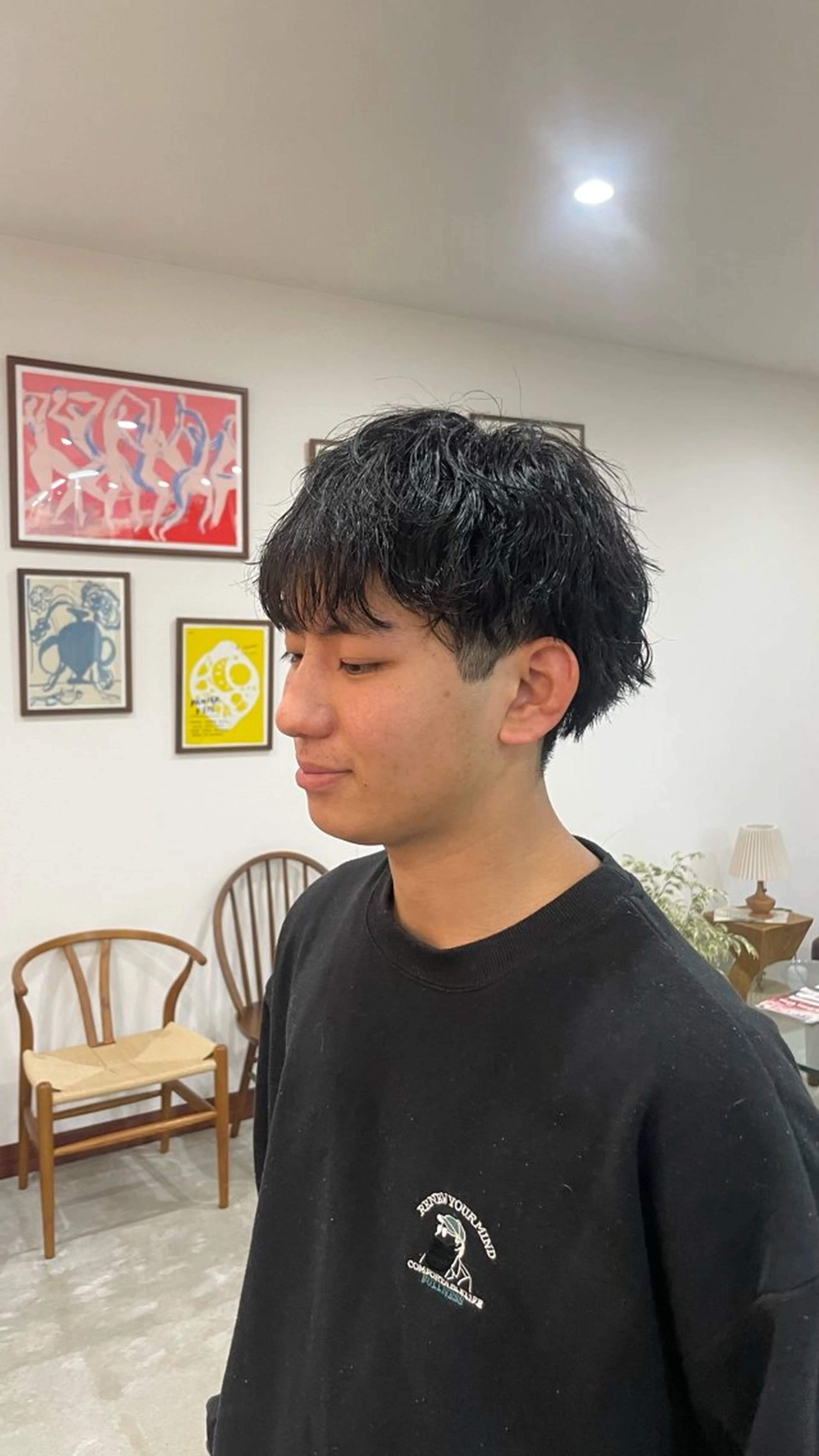 パーマ メンズ 鈴木 月波のヘアスタイル